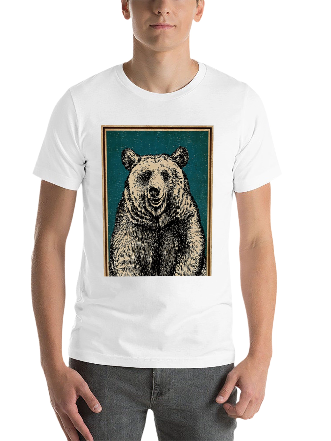 Black Bear Graphic Print Crew Neck T-Shirt view 14