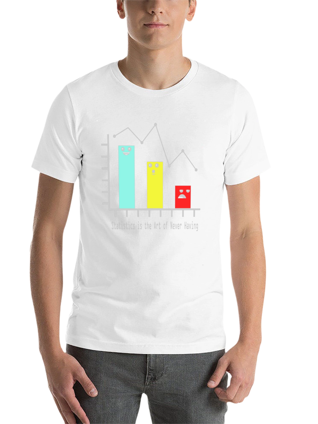 Black Statistics Humor Graphic Tee view 14