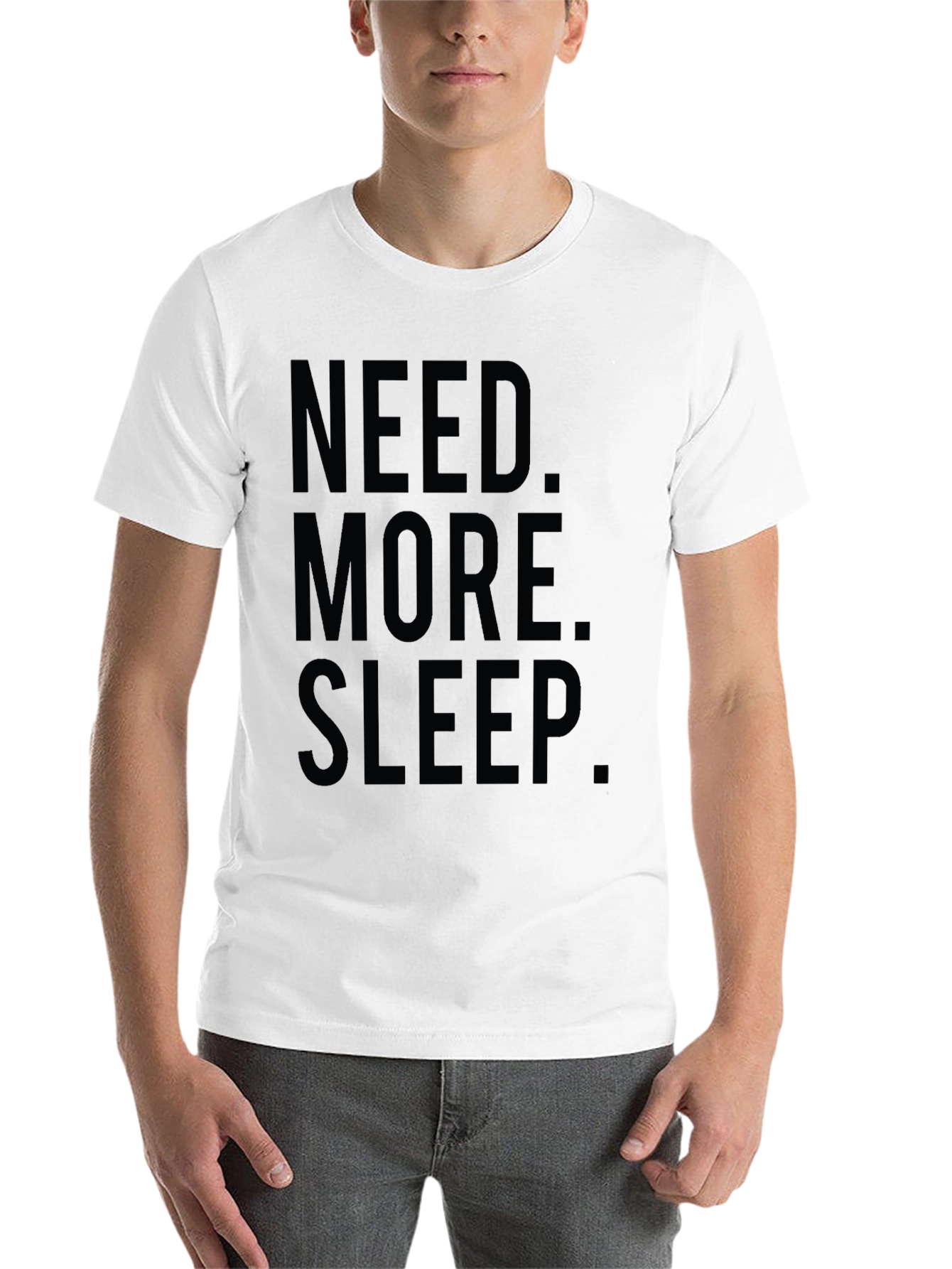 Black Need More Sleep T-Shirt - Soft Cotton Graphic Tee view 14