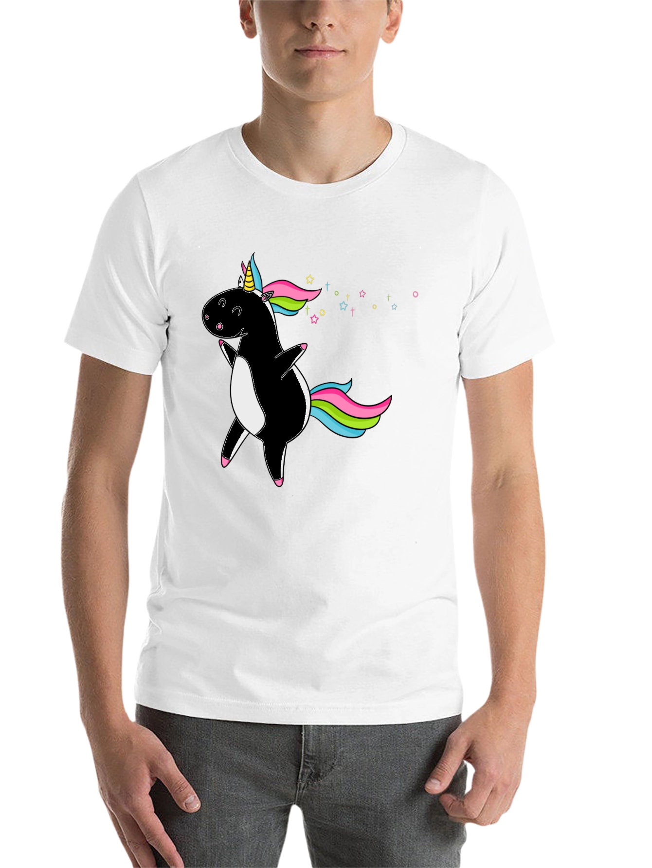 Black Unicorn T-Shirt - Men's Black Graphic Tee view 14