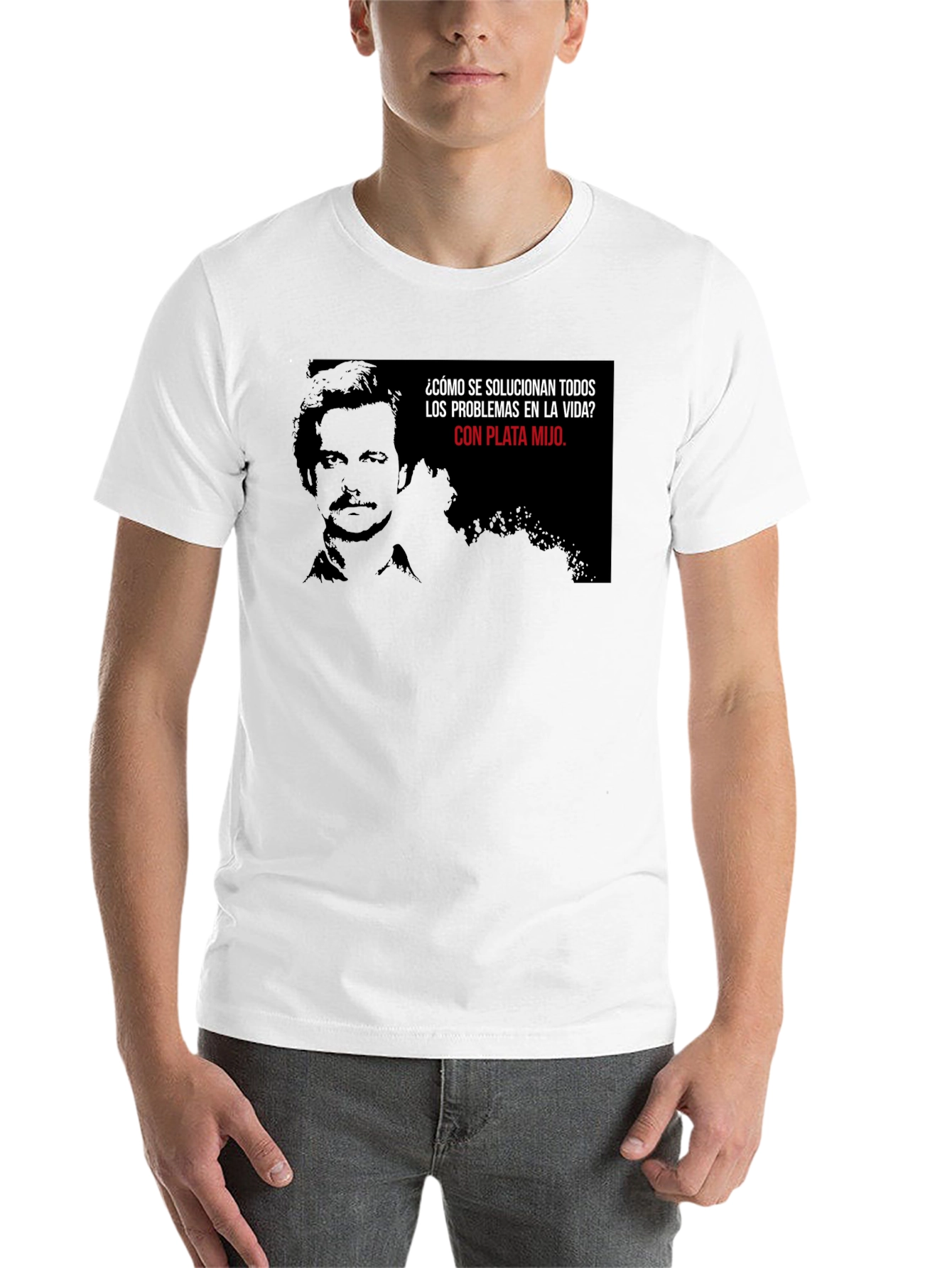 Black Pablo Escobar Plata Mijo T-Shirt - Black Cotton Blend view 14