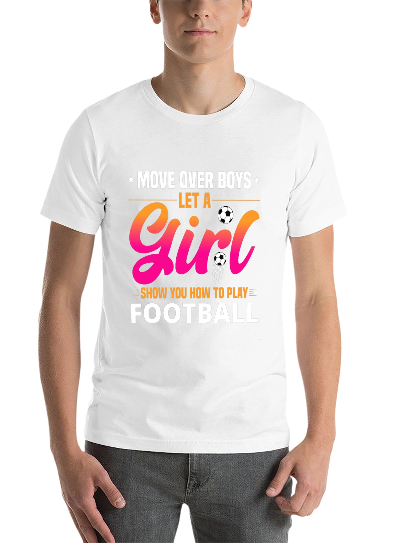 Girl's Football T-Shirt - 14