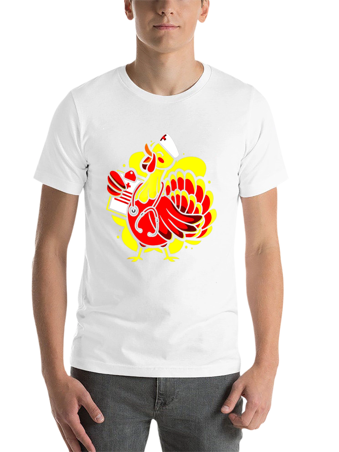 Black Nurse Chicken T-Shirt - Funny Animal Tee view 14