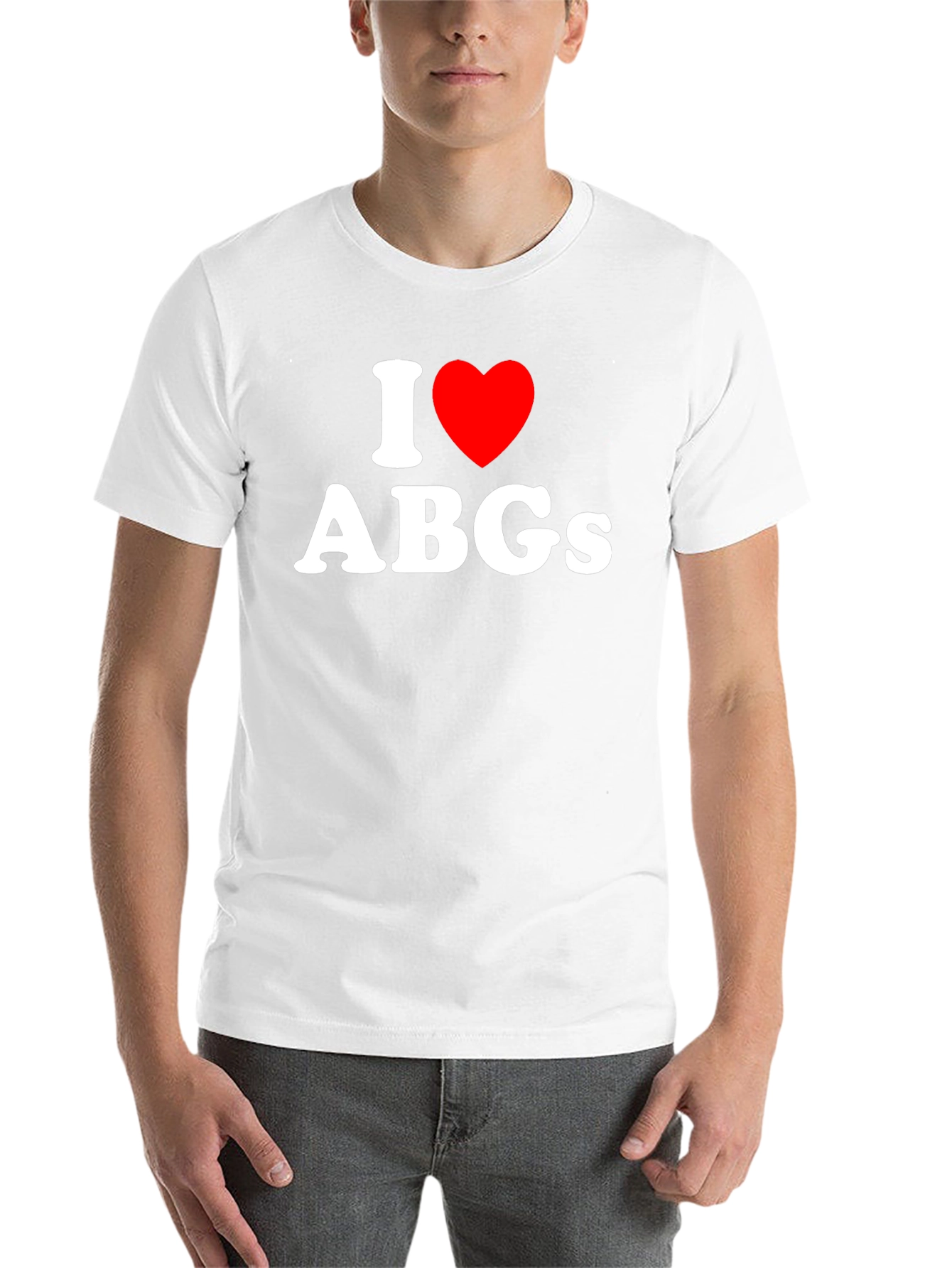 Black I Love ABGs Black T-Shirt - Soft Cotton Tee view 14