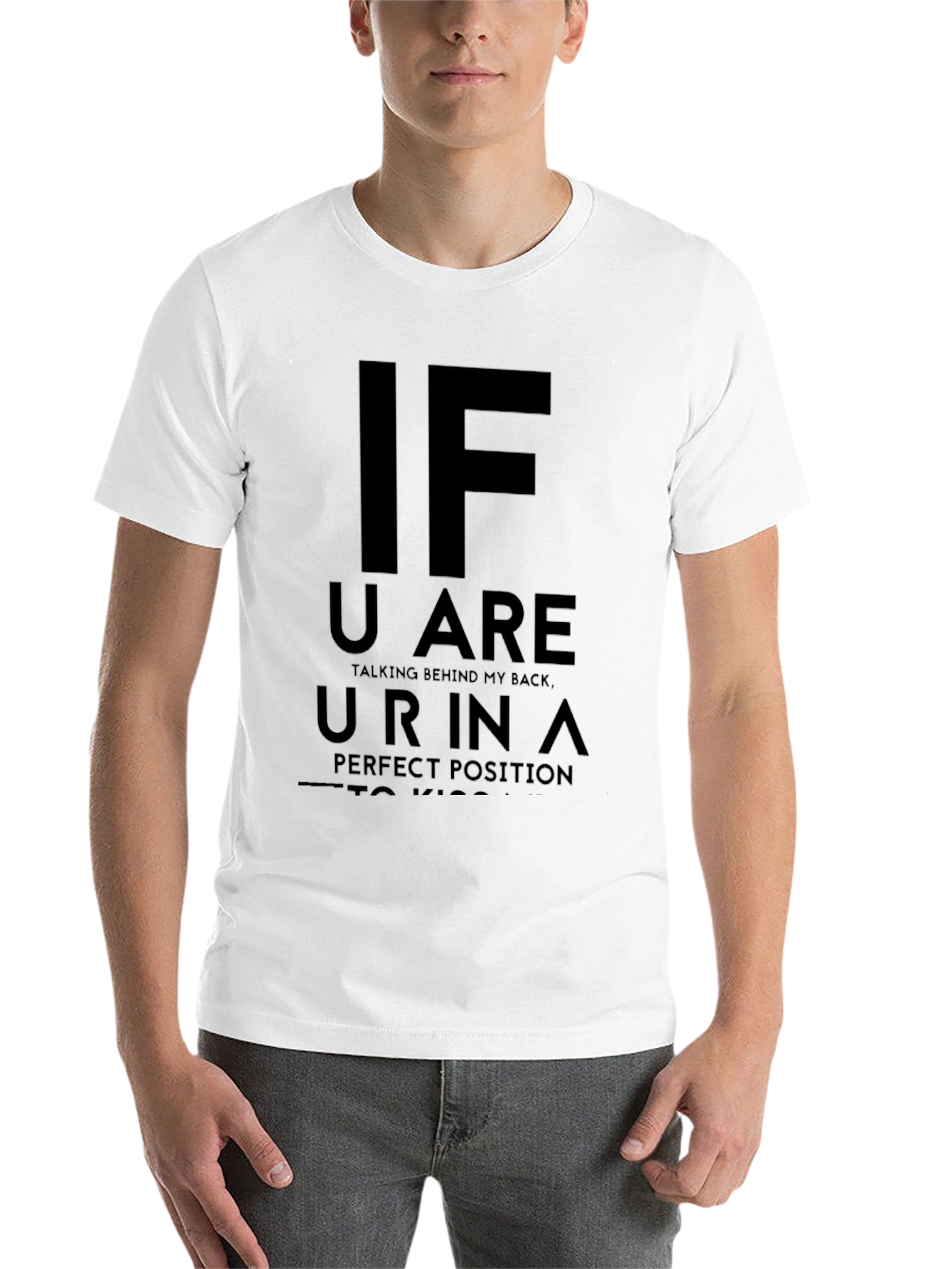 Black Funny Graphic Tee - Talking Behind My Back T-Shirt view 14