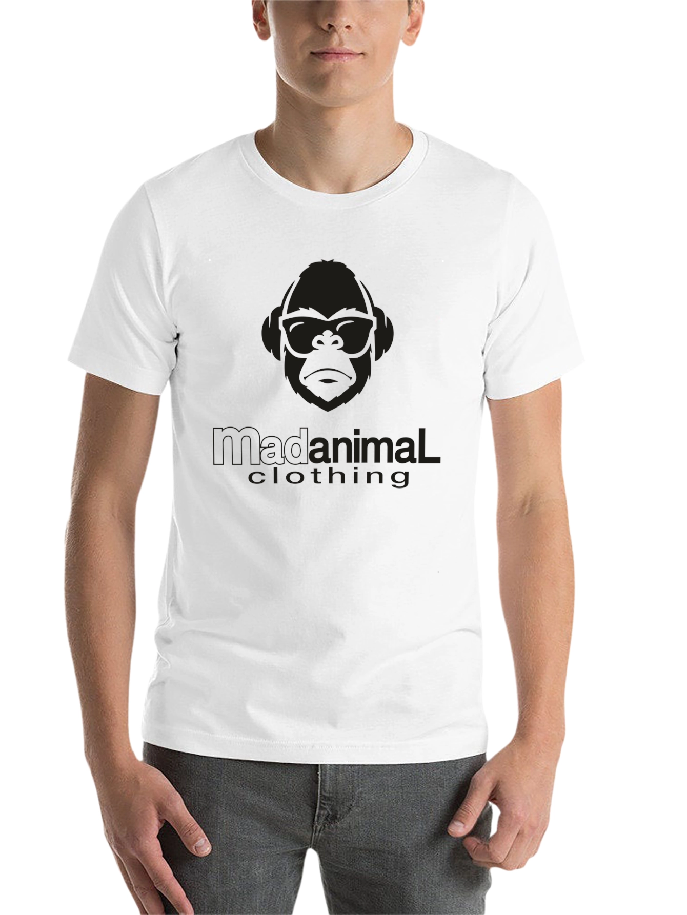 Black Urban Animal Crew Neck T-Shirt view 14