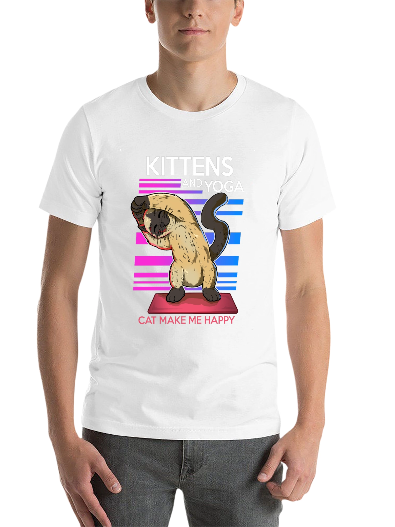 Black Kittens & Yoga Cat Lover T-Shirt view 14