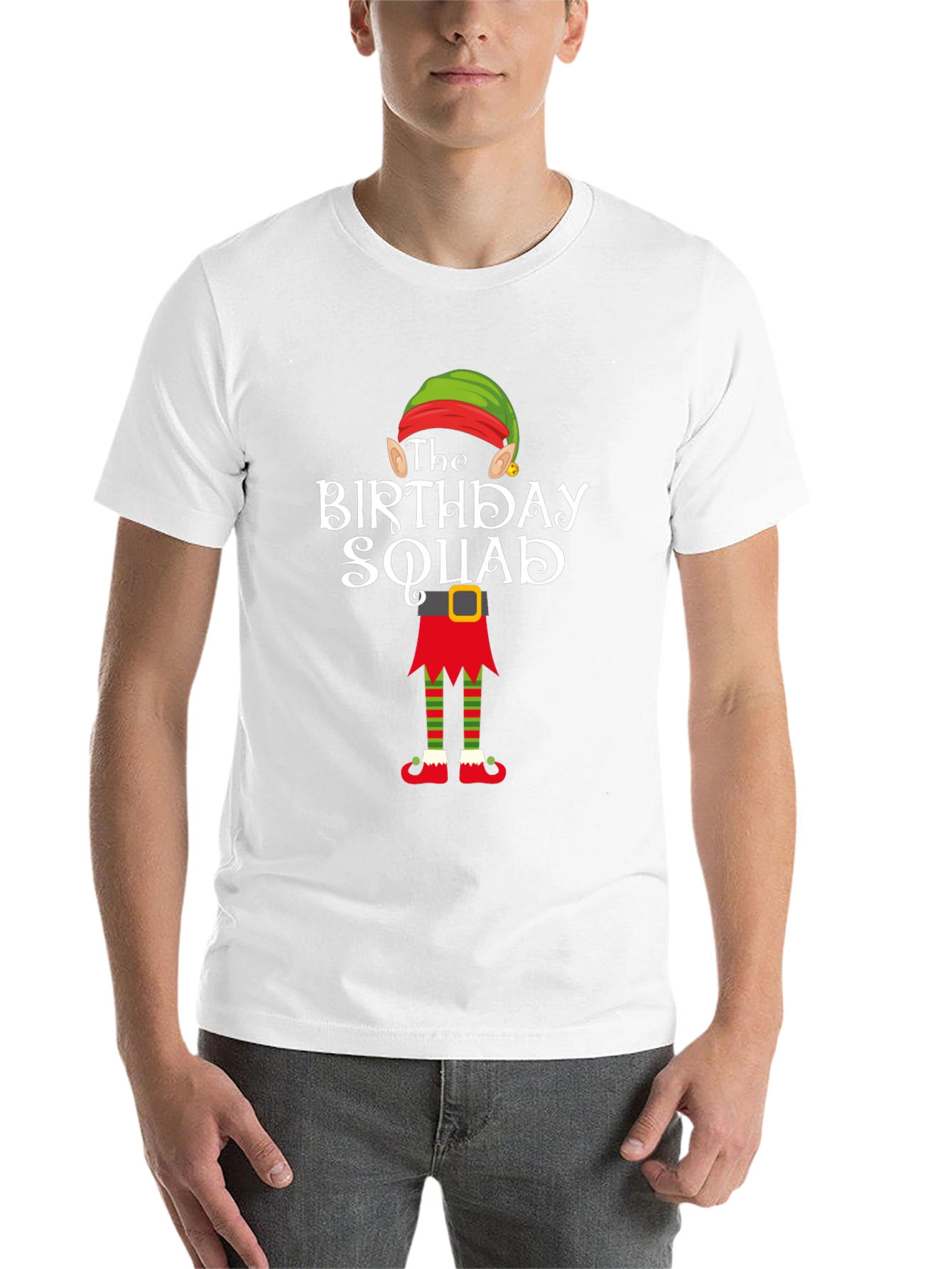 Black Birthday Squad Elf T-Shirt view 14