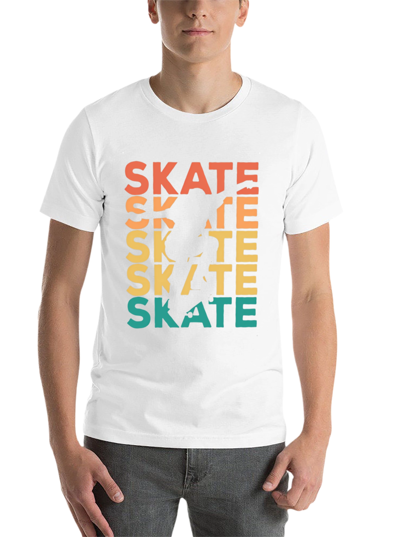 Black Retro Skate T-Shirt - Cool Skater Design view 14