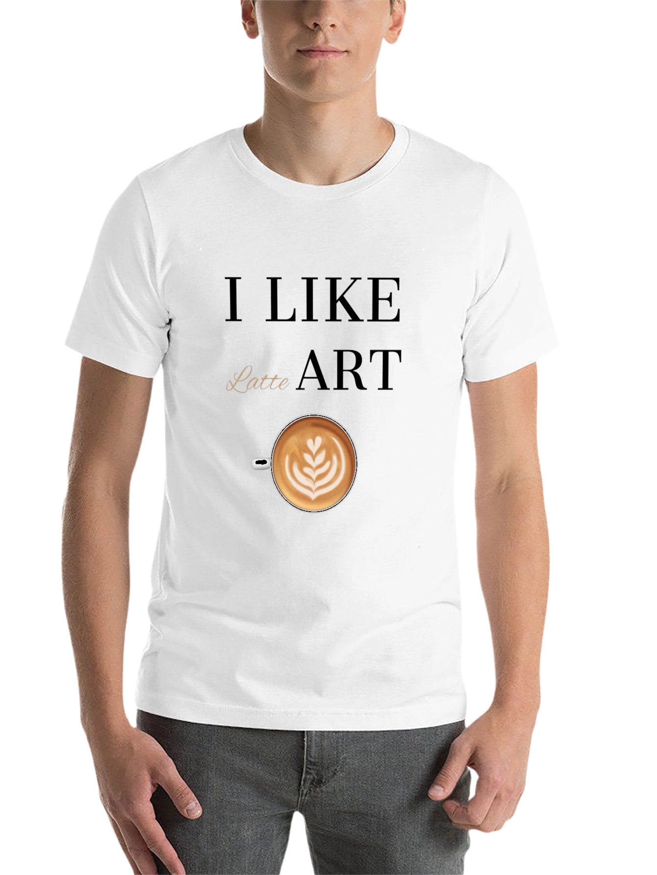 Black I Like Latte Art T-Shirt view 14