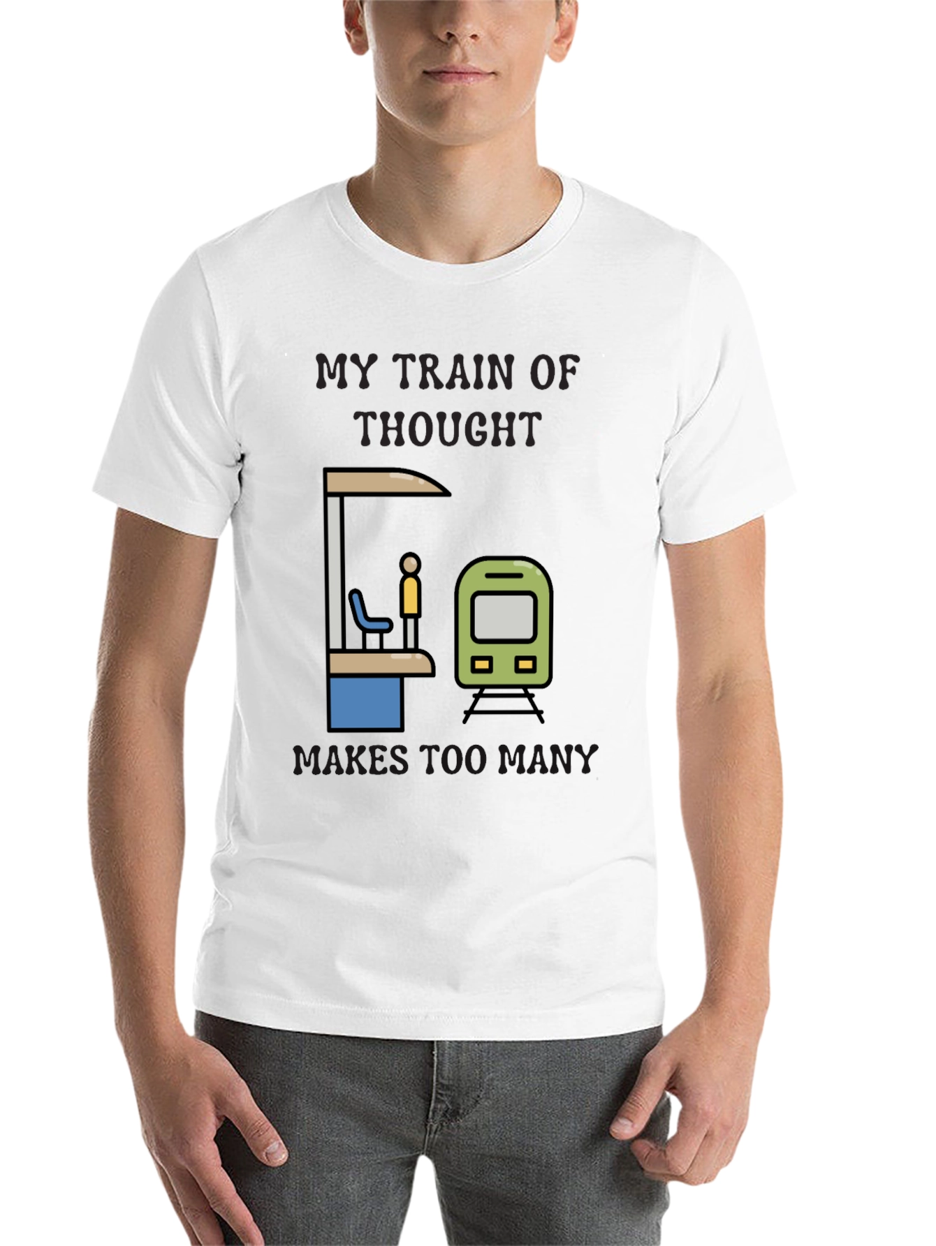 My Train of Thought T-Shirt: Humorous Graphic Tee - 14