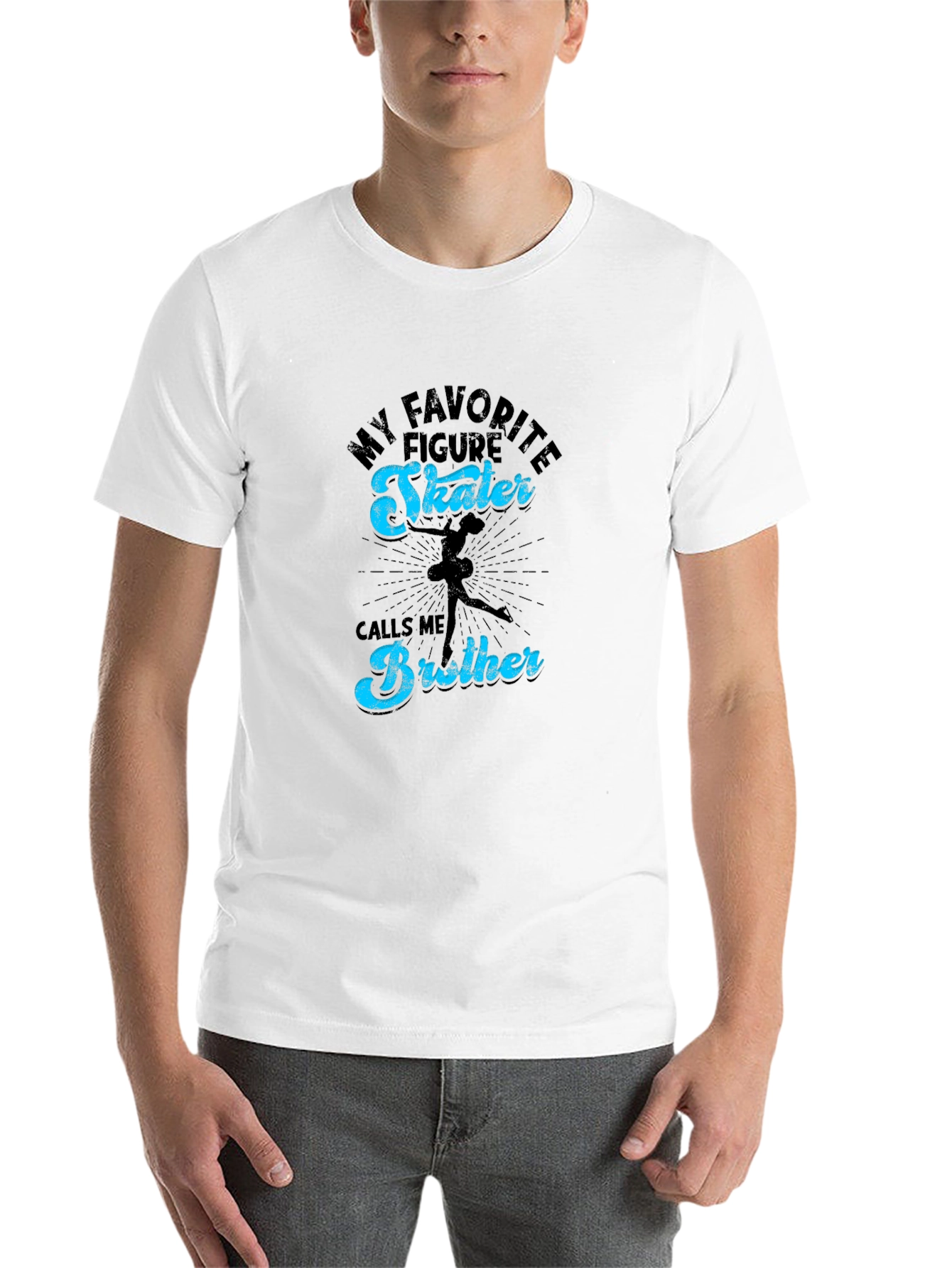 Black Figure Skater Brother Tee - Sport Fan Apparel view 14