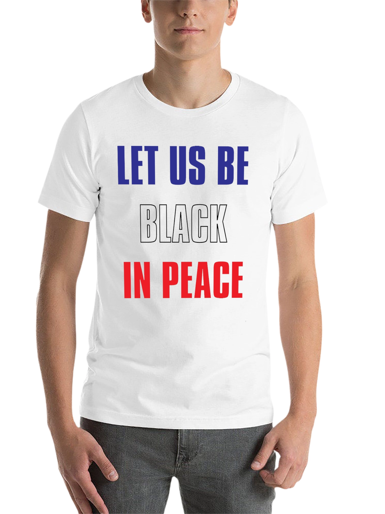Black Let Us Be Black In Peace Graphic Tee view 14