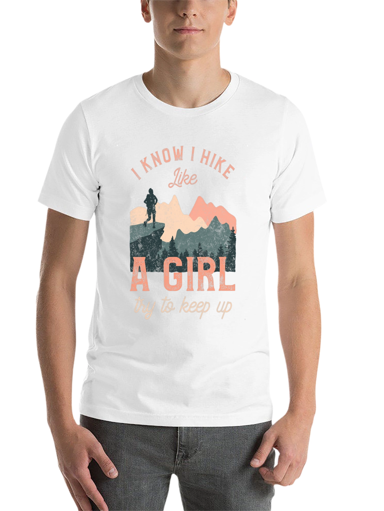 Black I Hike Like A Girl Graphic T-Shirt view 14