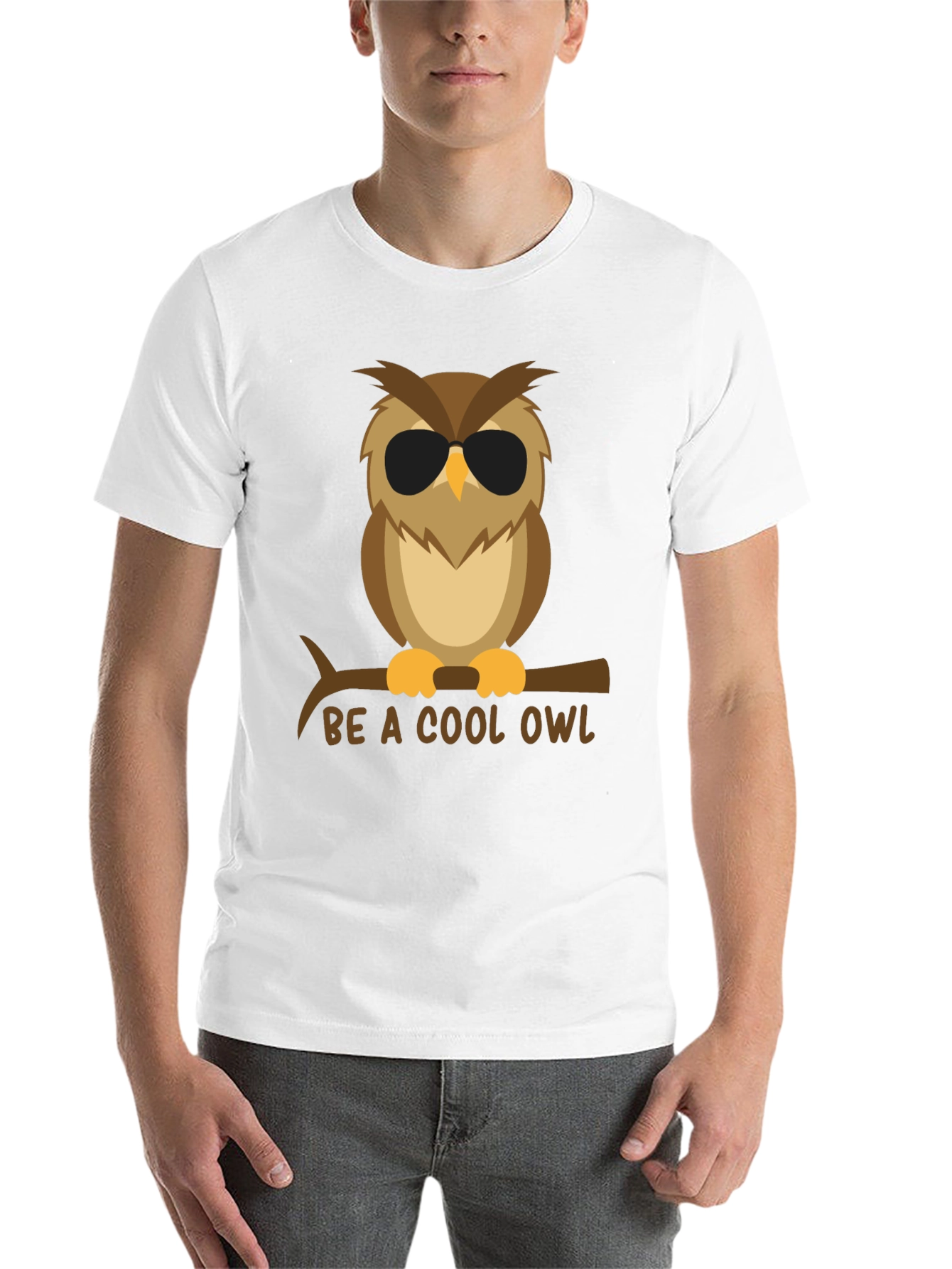 Black Cool Owl Graphic Tee - Black T-Shirt view 14