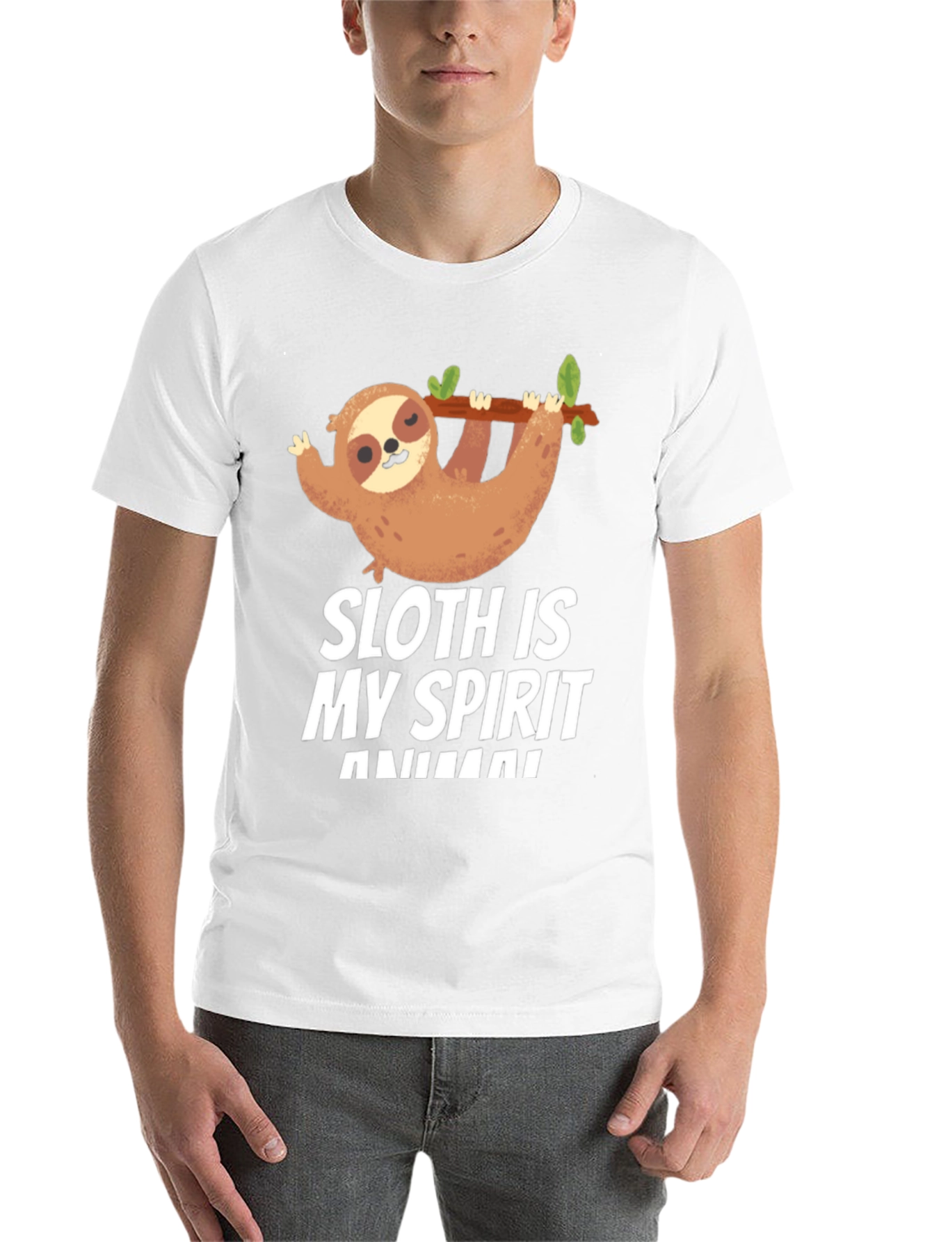 Black Sloth Spirit Animal T-Shirt Funny Cute Graphic Tee view 14