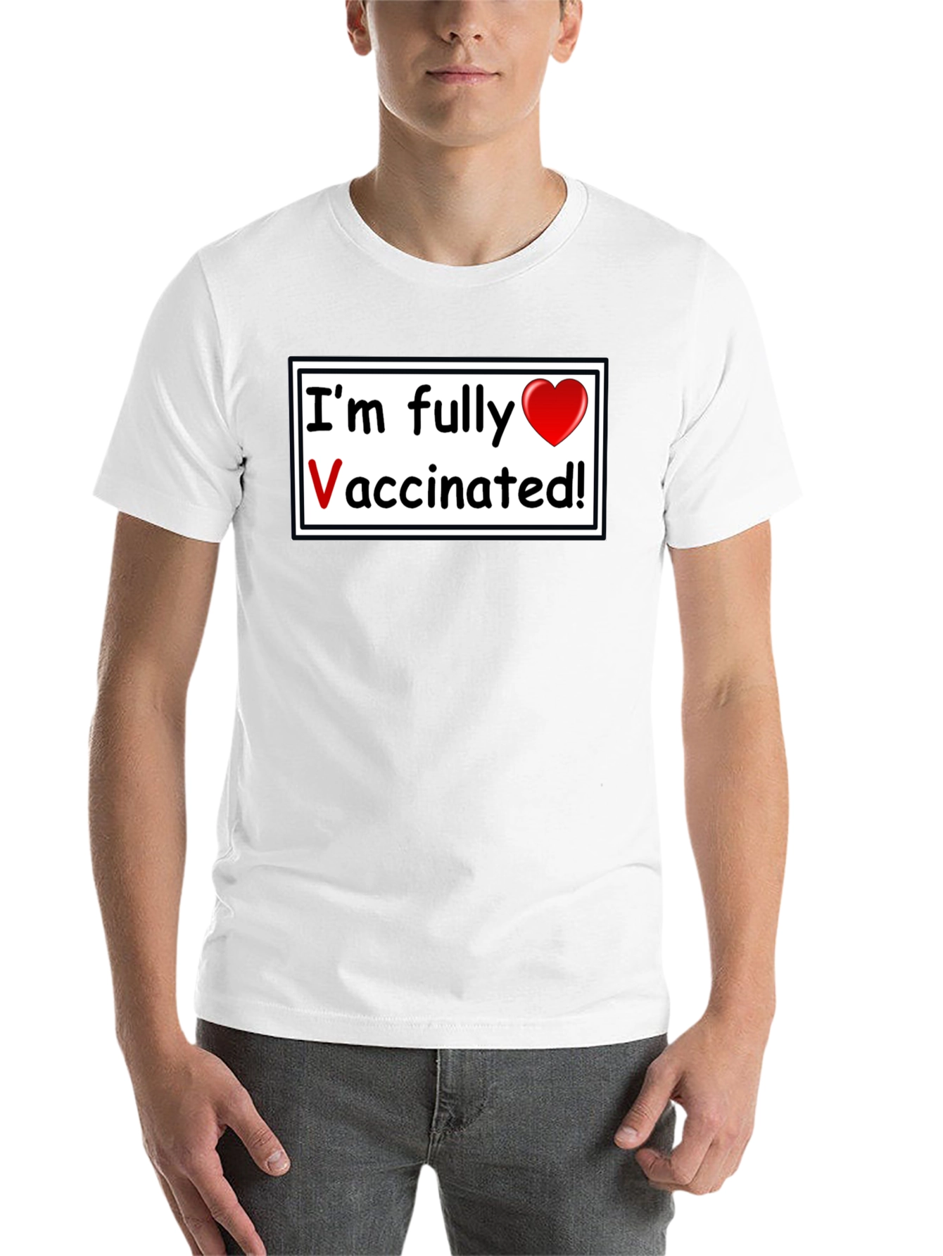 Black Fully Vaccinated T-Shirt - Black, Casual Wear view 14