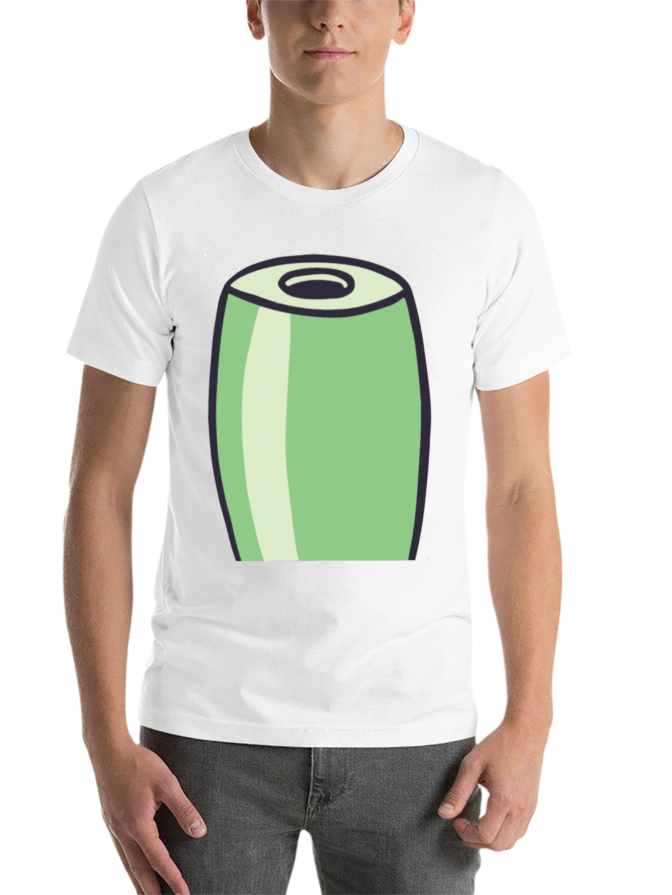 Black Cartoon Can Graphic Tee - Black view 14