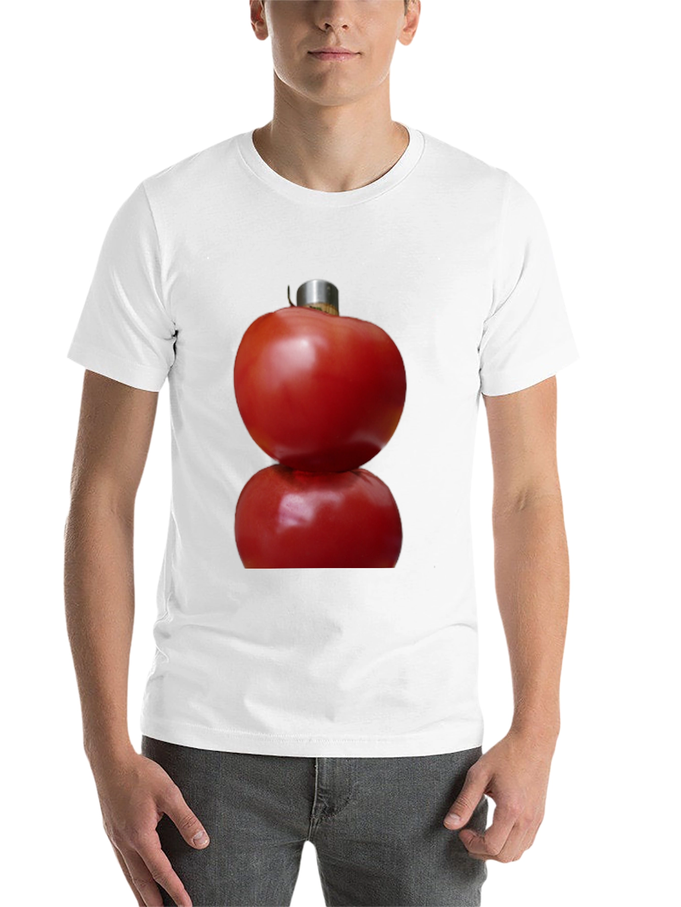Black Tomato Ornament T-Shirt - Novelty Graphic Tee view 14