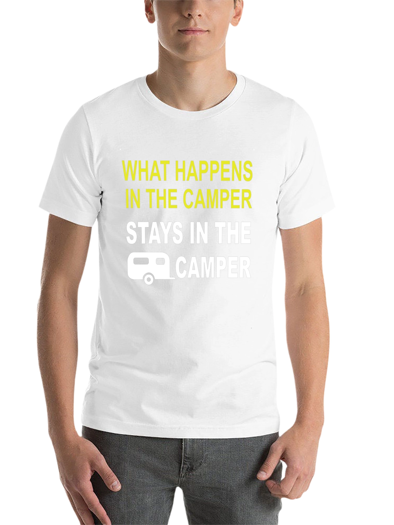 Black Camper T-Shirt: What Happens in the Camper Stays view 14