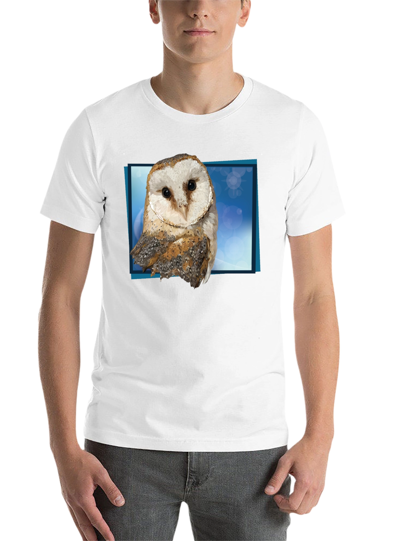 Black Barn Owl Graphic Tee - Men's Black T-Shirt view 14