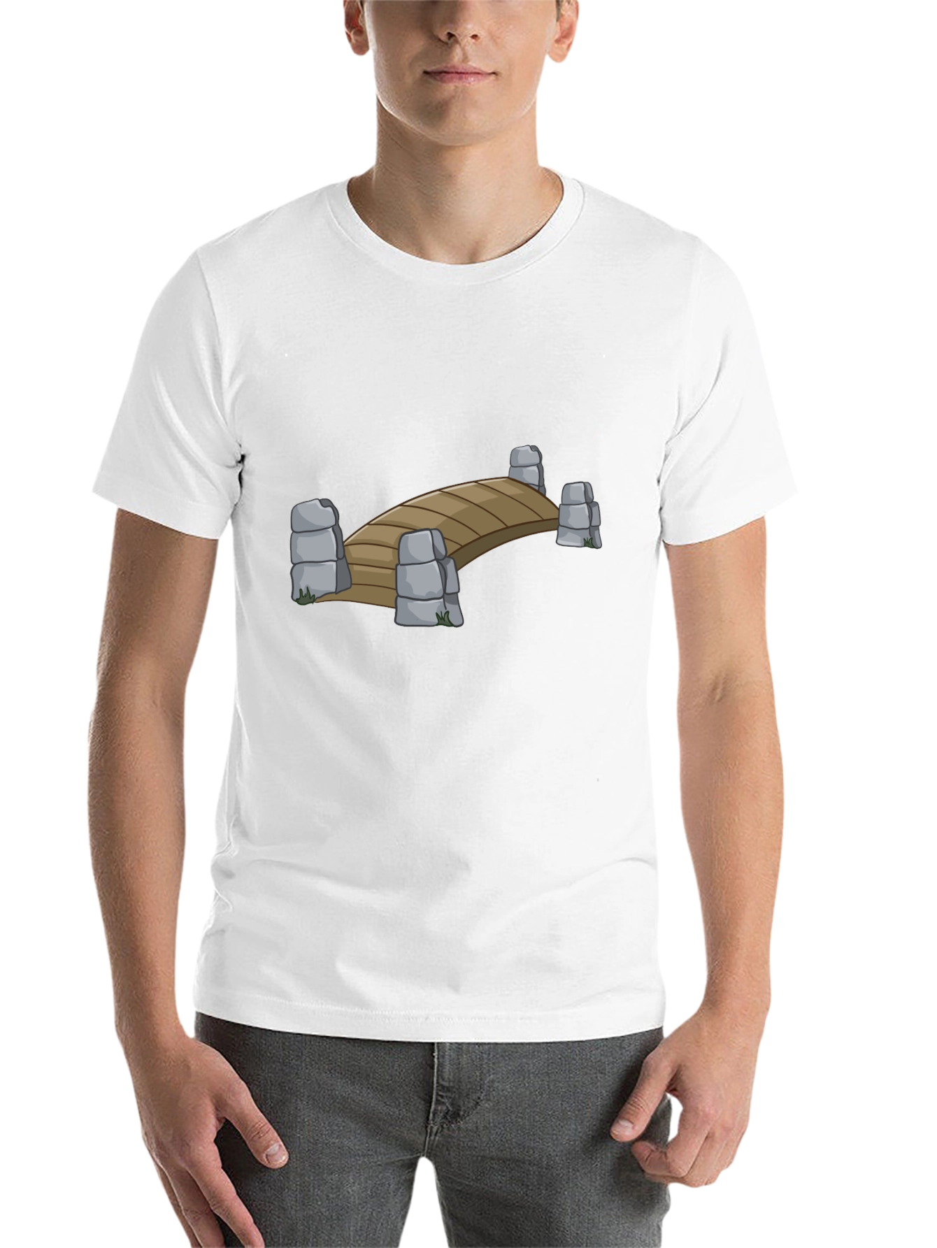 Black Bridge Graphic T-Shirt - Cool Cartoon Design view 14