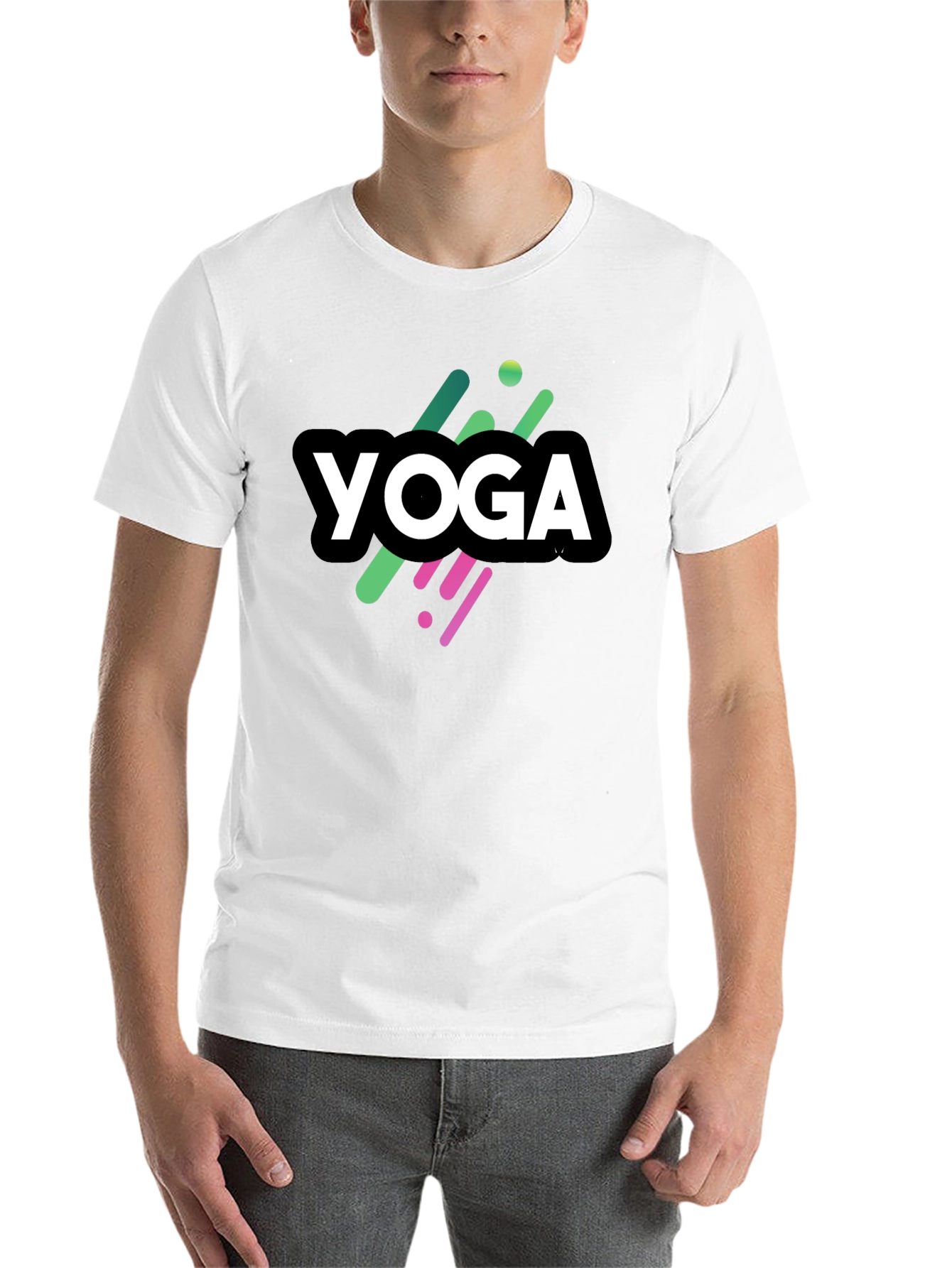 Black Yoga Graphic Black T-Shirt view 14
