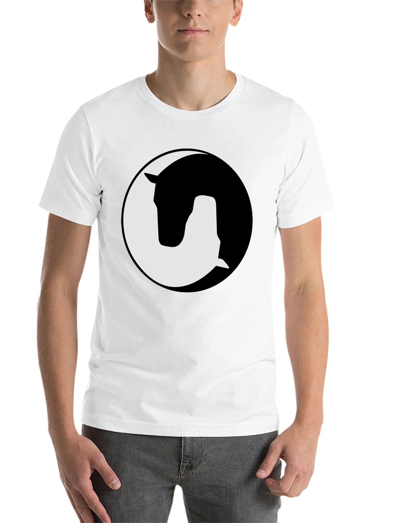 Black Horse Silhouette Graphic Tee - Stylish Black Shirt view 14