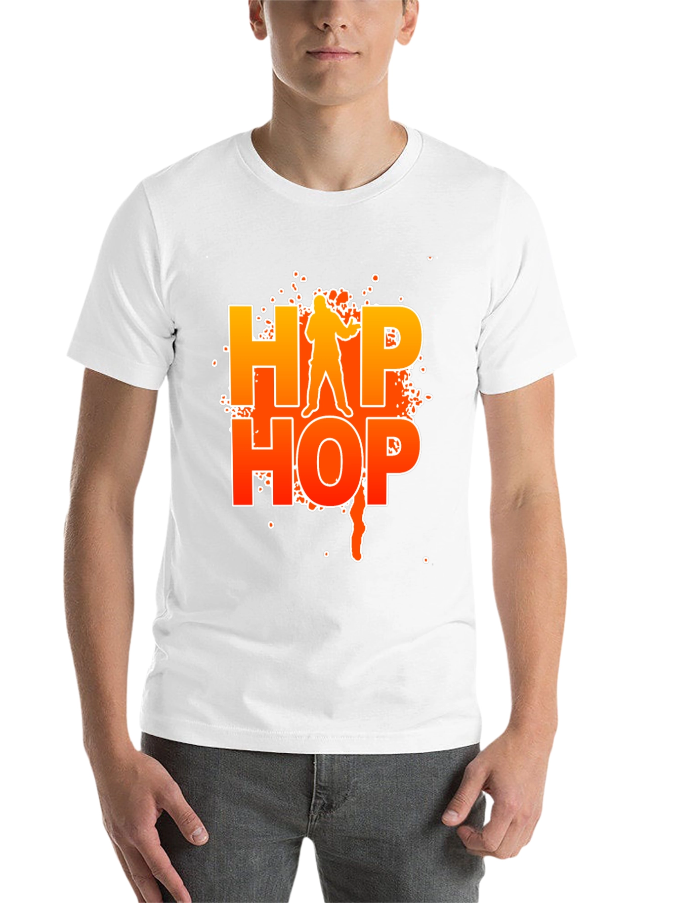 Black Hip Hop Graphic Black T-Shirt view 14