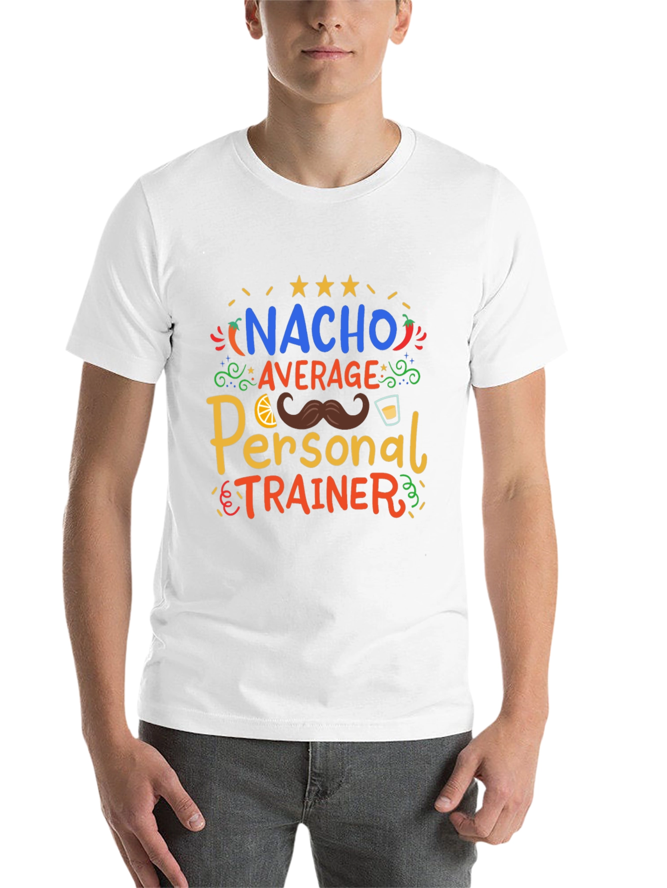 Black Nacho Average Personal Trainer T-Shirt view 14