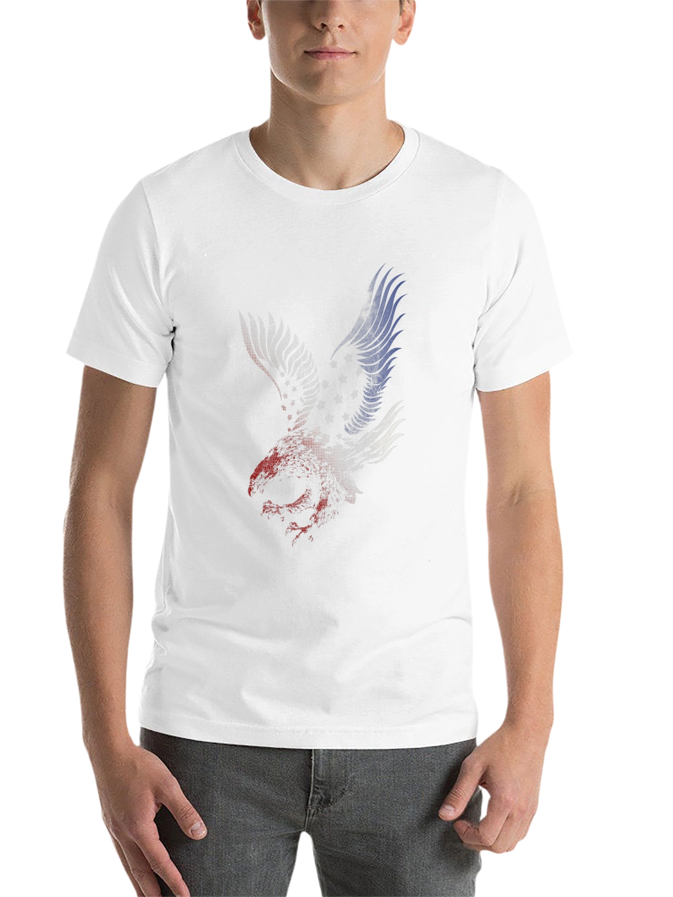 Black American Eagle Graphic Tee - Patriotic Style view 14