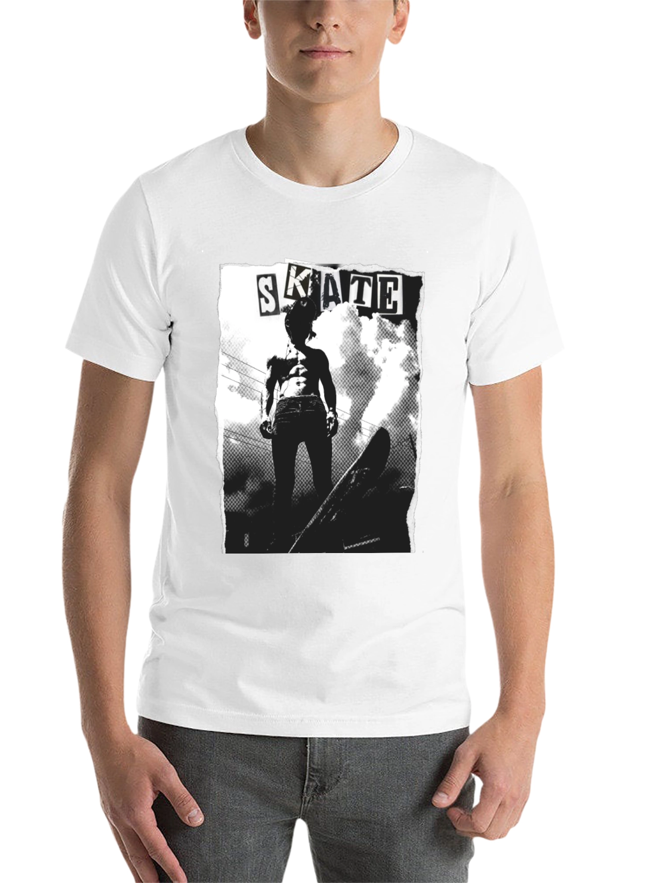 Black Skate Graphic T-Shirt - Black Cotton Tee view 14