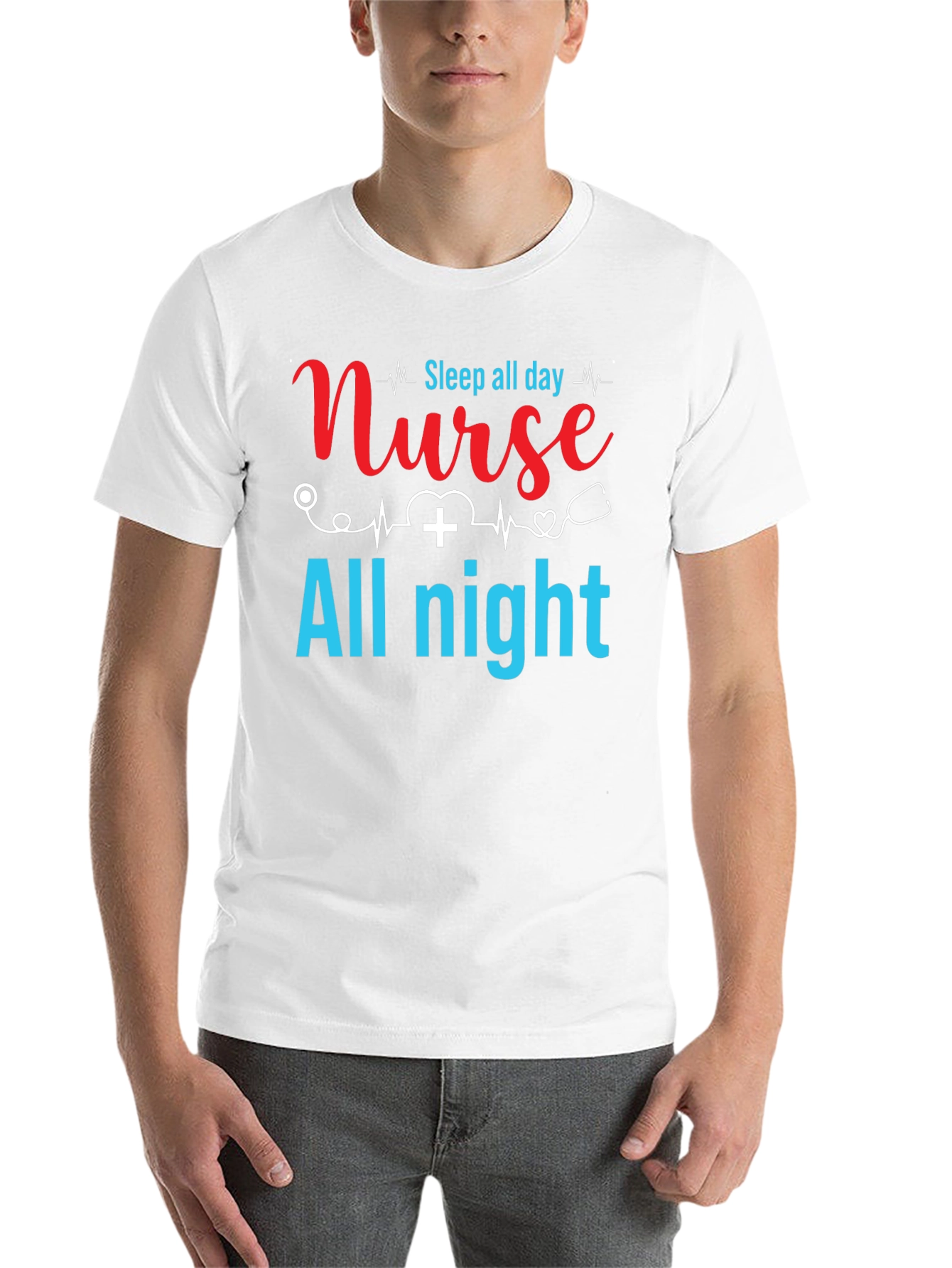 Black Nurse Sleep All Day T-Shirt view 14