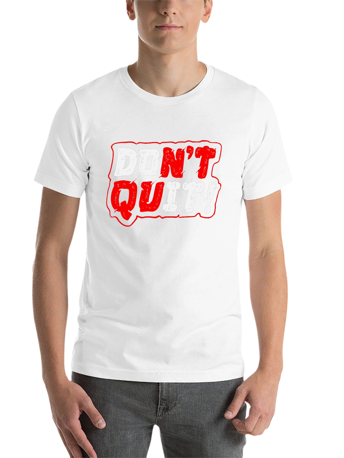 Black Don't Quit Graphic Tee - Motivational Black T-Shirt view 14
