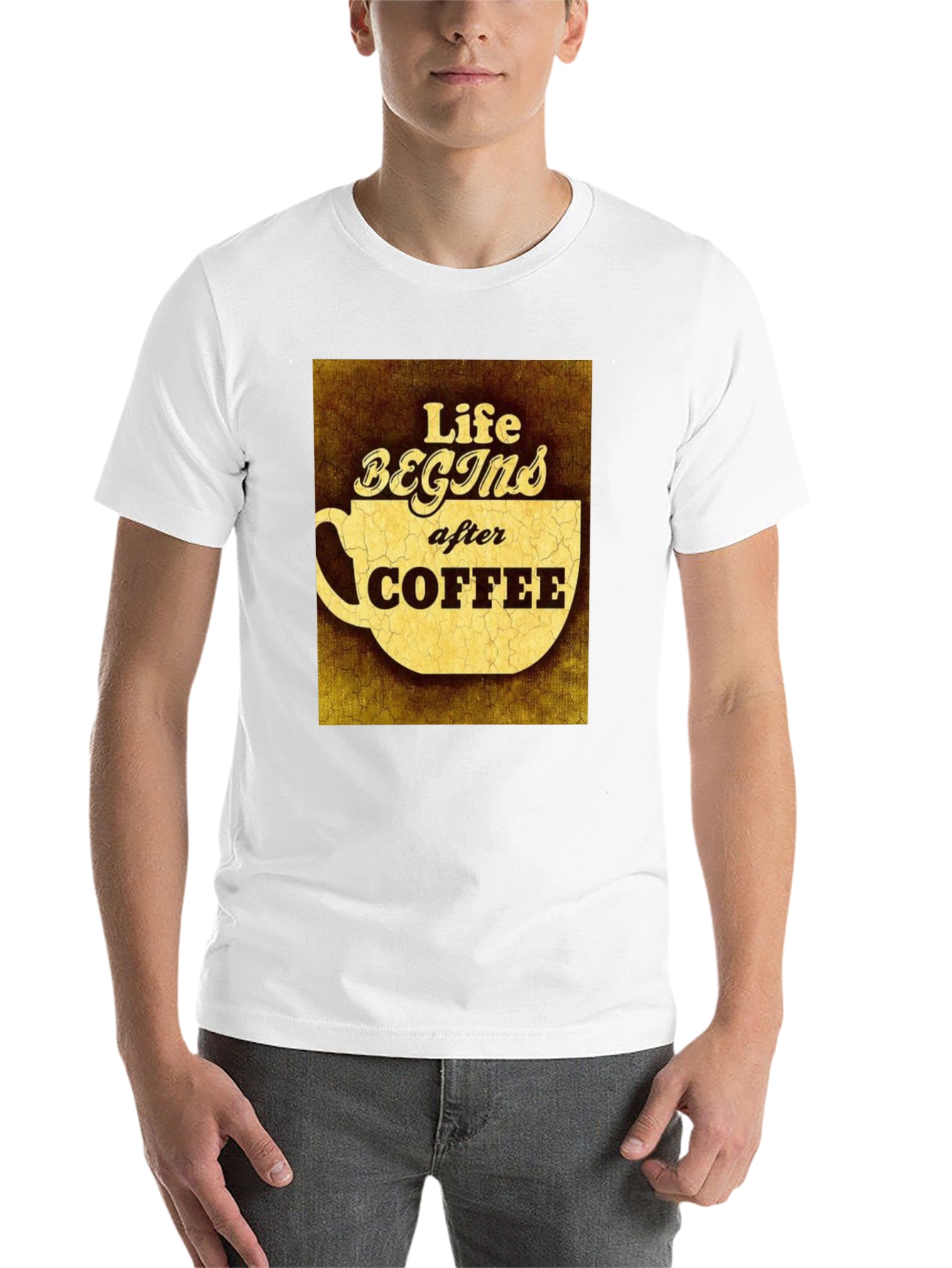 Black Life Begins After Coffee Graphic Tee view 14