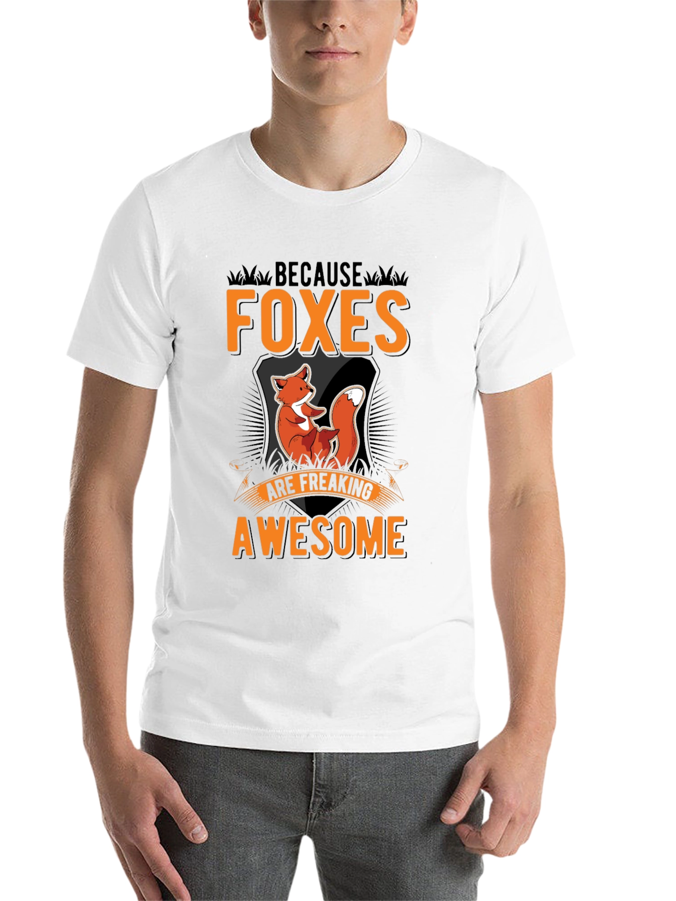 Black Foxes Are Awesome Black Graphic Tee view 14
