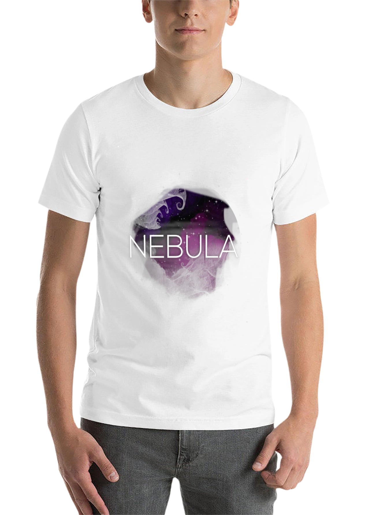 Nebula Galaxy Graphic T-Shirt - Black - 14