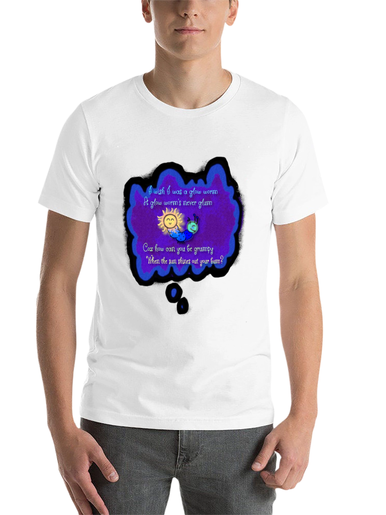 Black Glow Worm Tee - Shine Your Bum! view 14