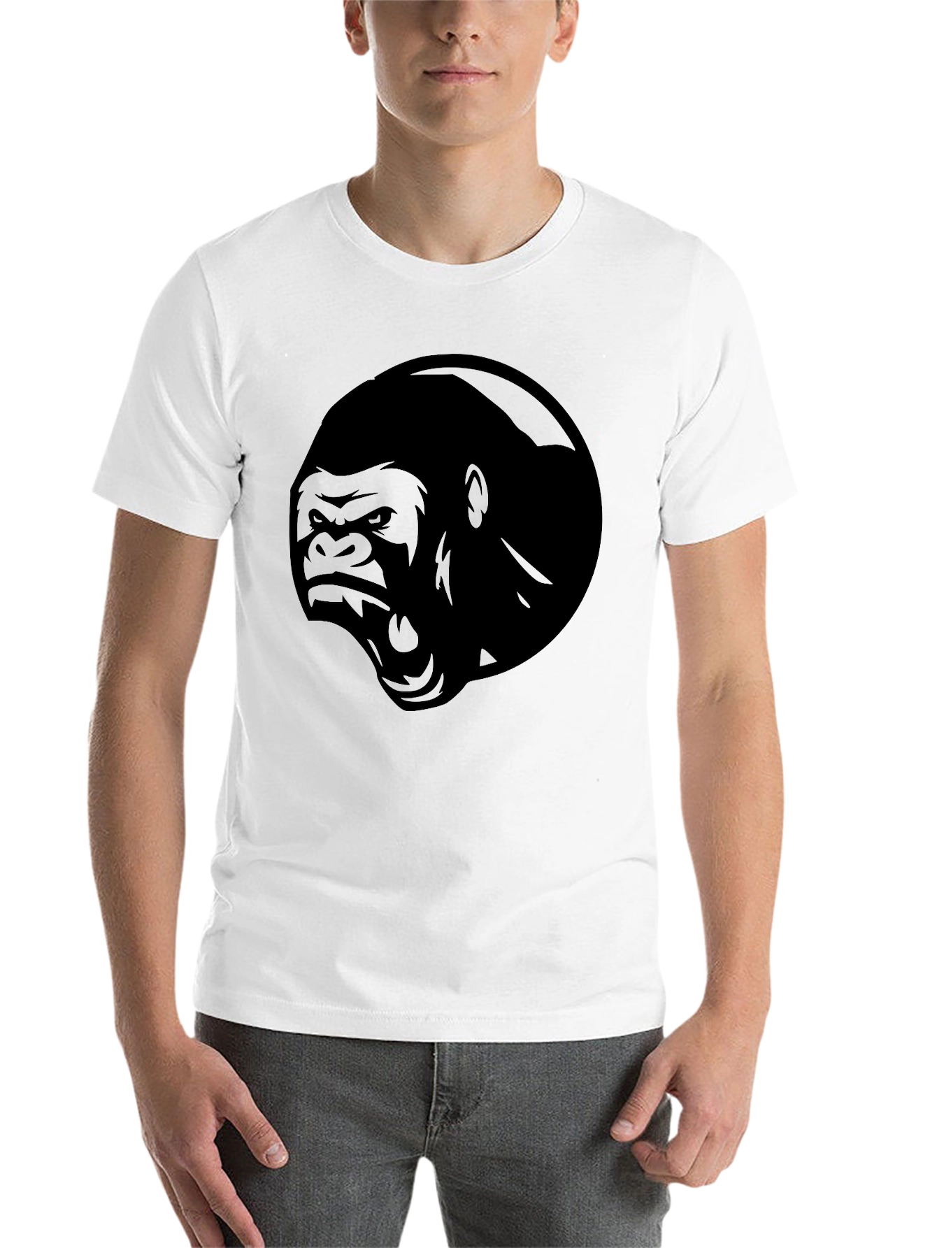 Black Black Gorilla Graphic T-Shirt view 14