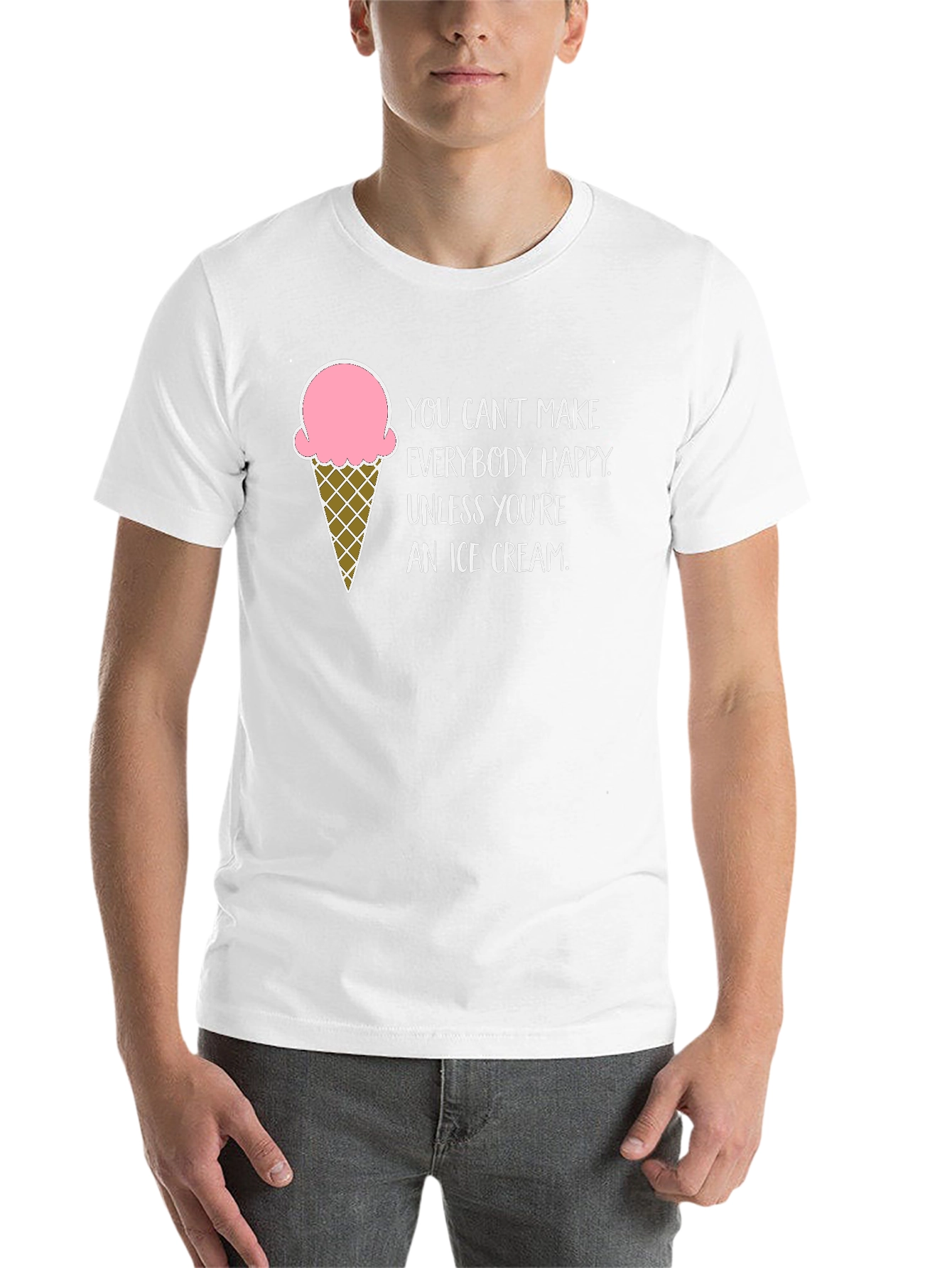 Black Ice Cream Happiness T-Shirt - Funny Graphic Tee view 14