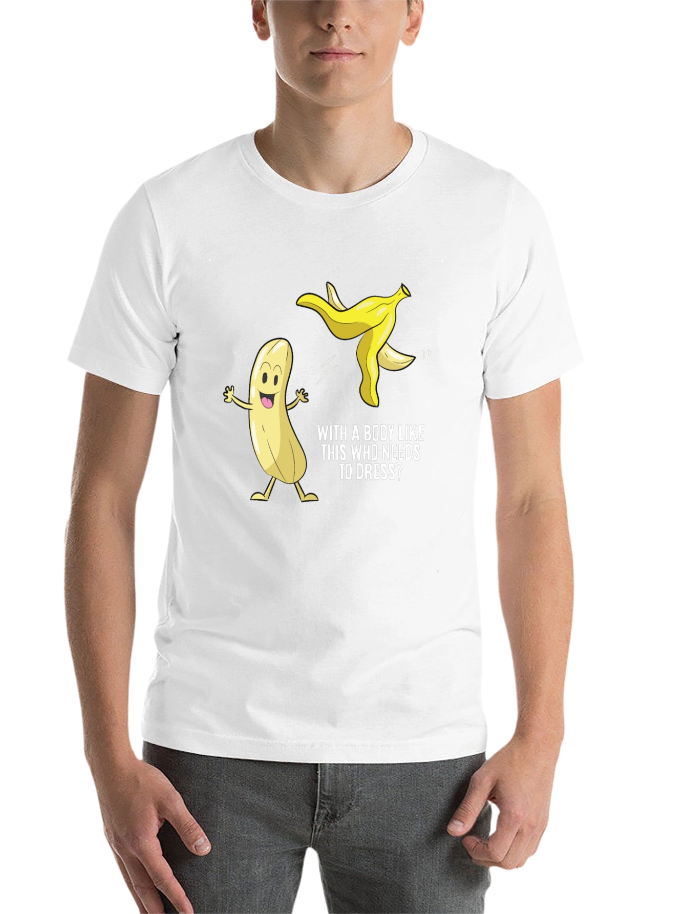 Black Funny Banana T-Shirt: With a Body Like This view 14
