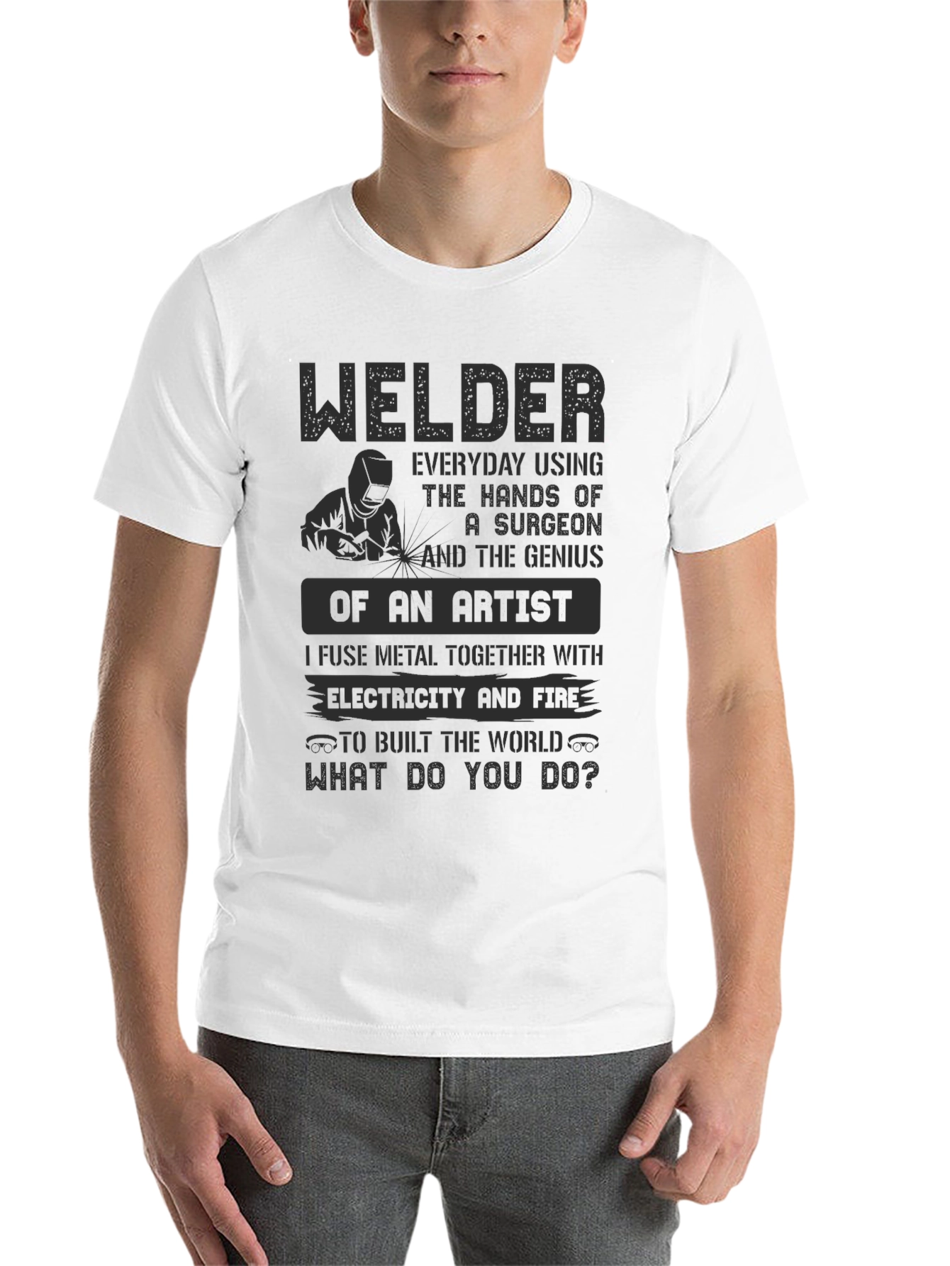 Black Welder Artist T-Shirt - Everyday Hero Apparel view 14