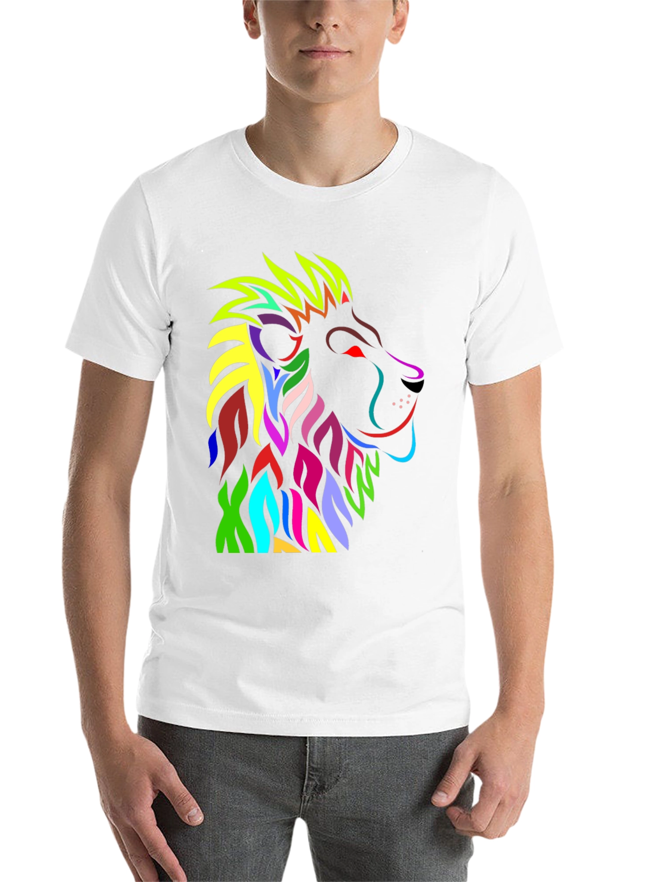 Vibrant Lion Graphic T-Shirt - Bold Colorful Design - 14