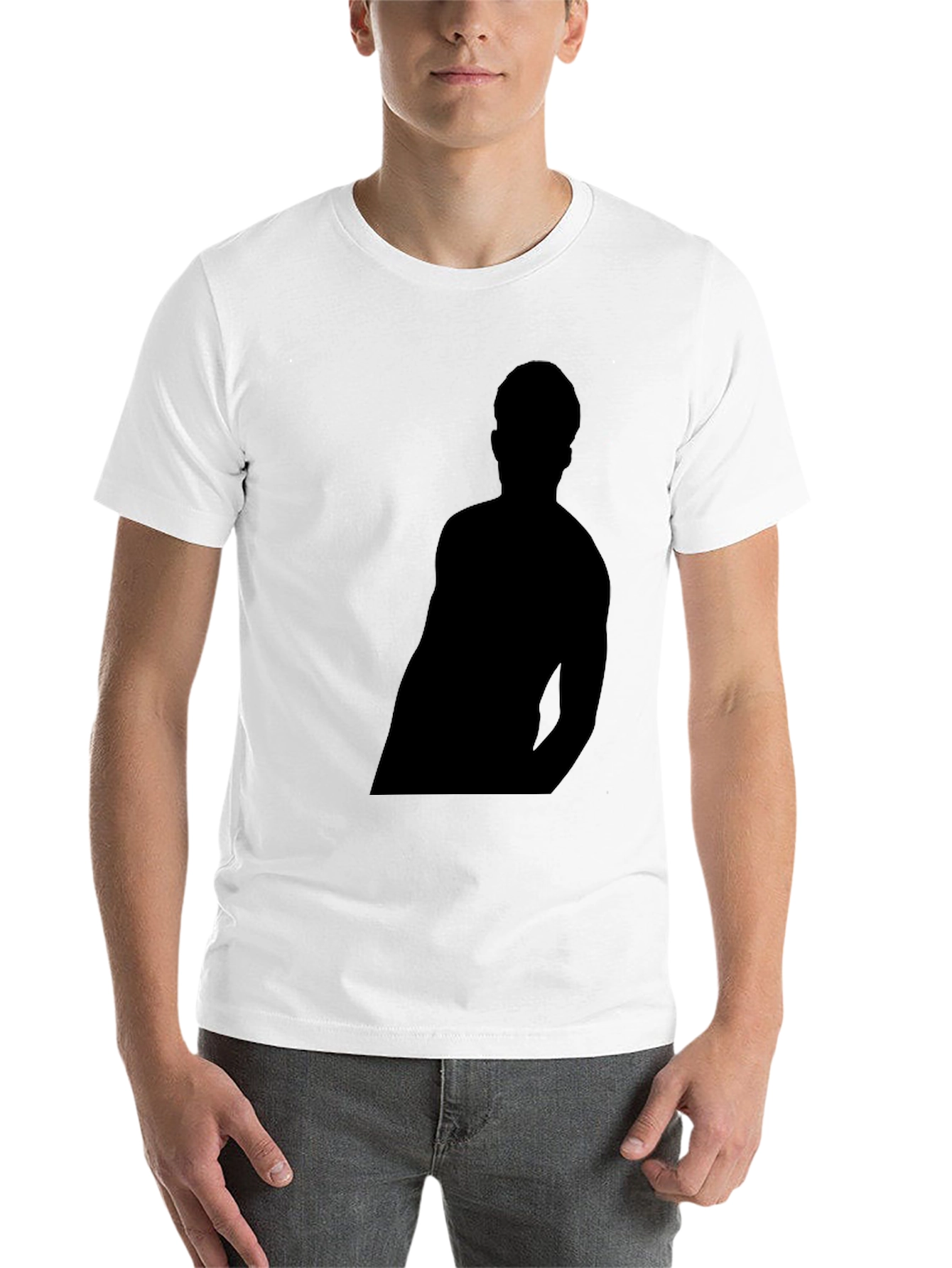Black Black T-Shirt with Silhouette Graphic view 14