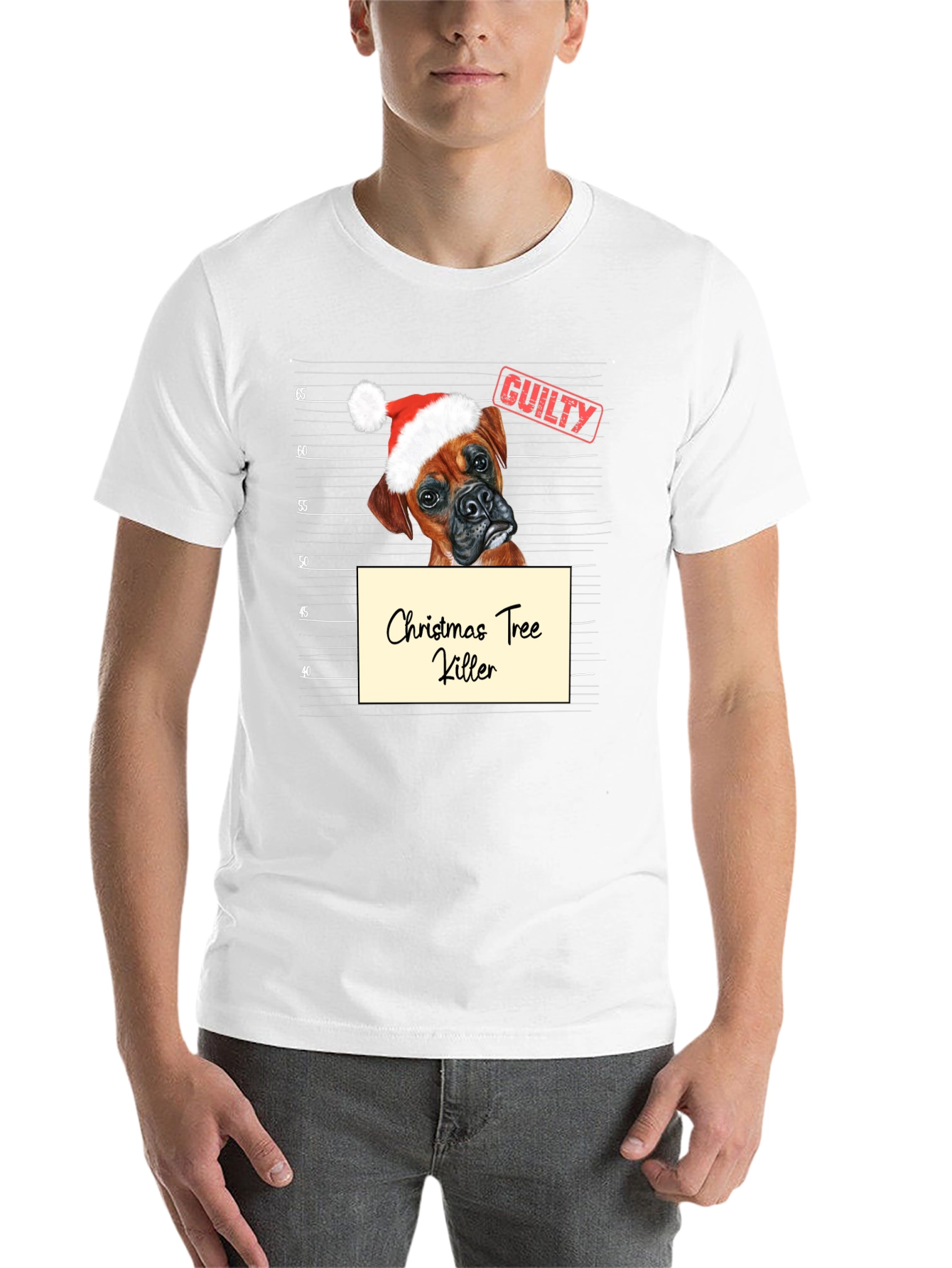 Black Christmas Tree Killer Dog T-Shirt view 14