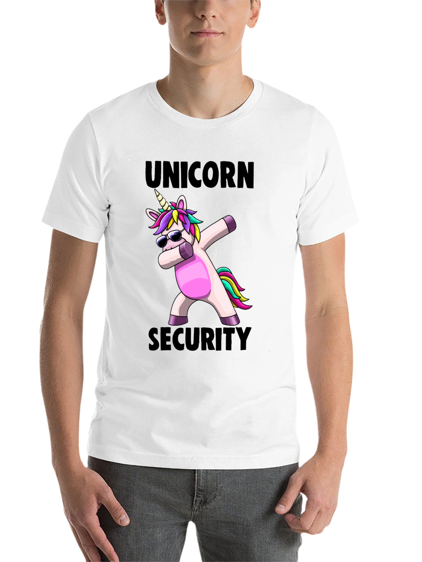 Black Unicorn Security Dabbing T-Shirt - Fun & Unique Design view 14