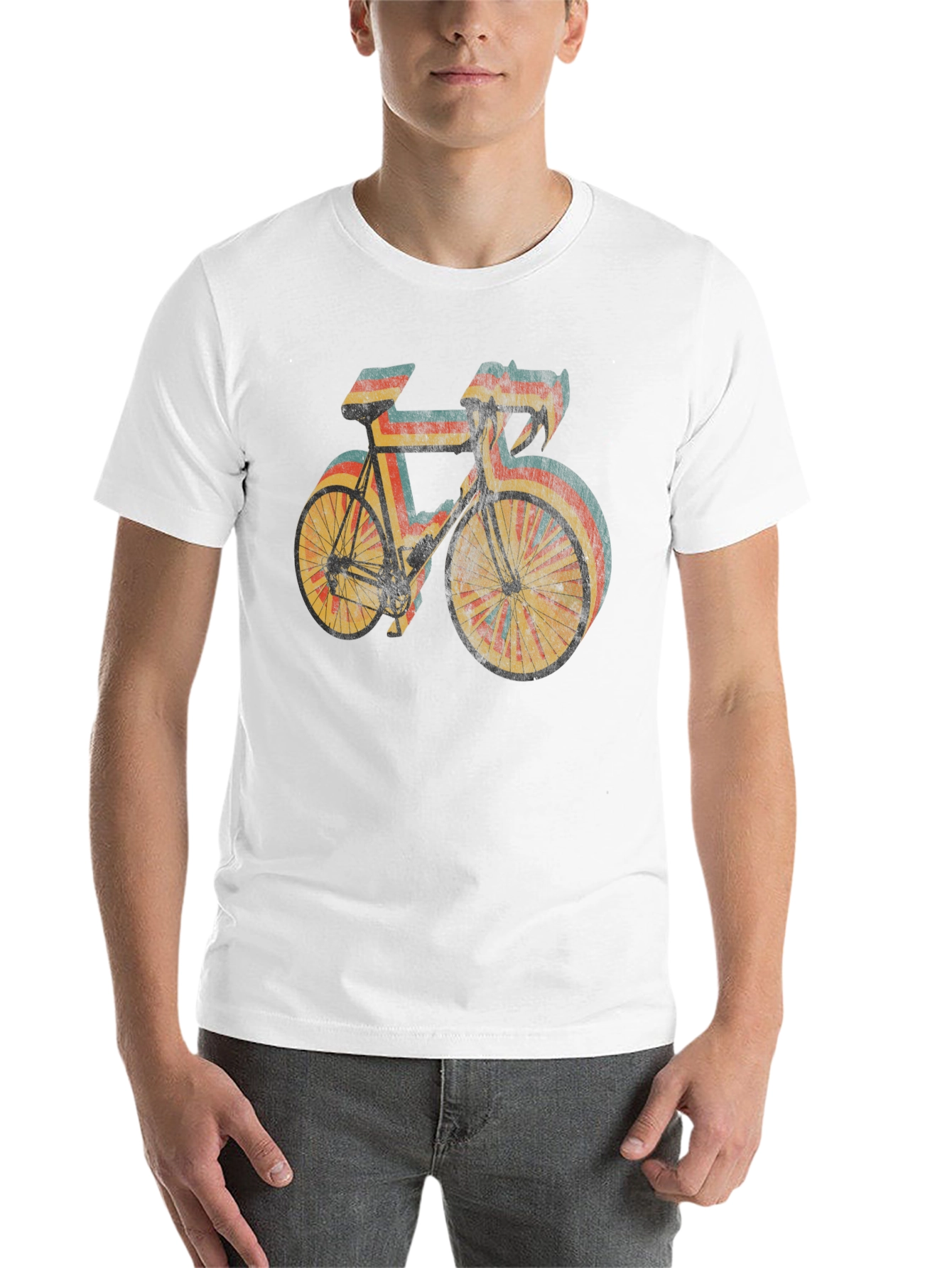 Black Retro Style Cycling T-Shirt - Black view 14