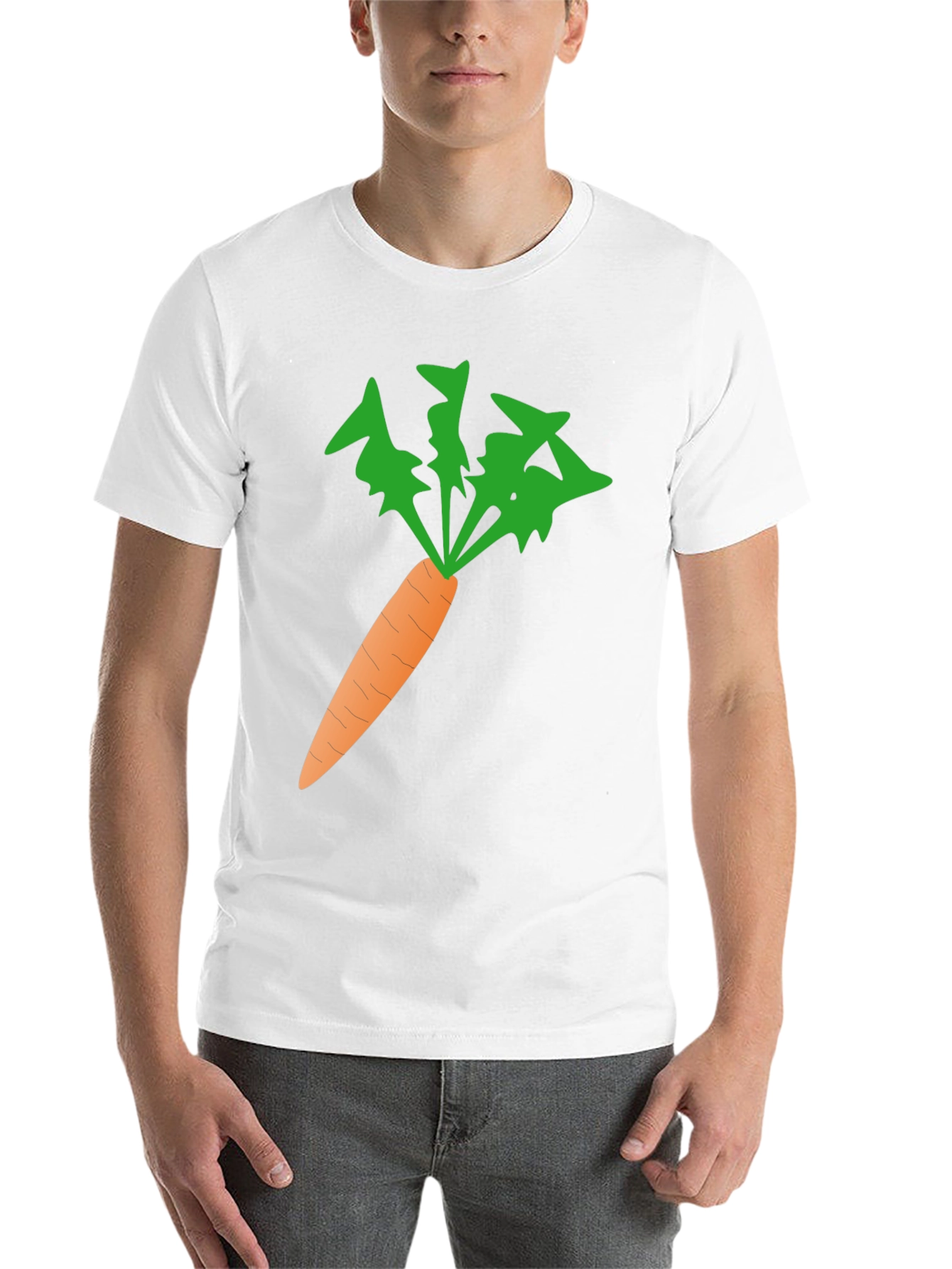 Black Men's Carrot Graphic Tee - Black Cotton Blend view 14