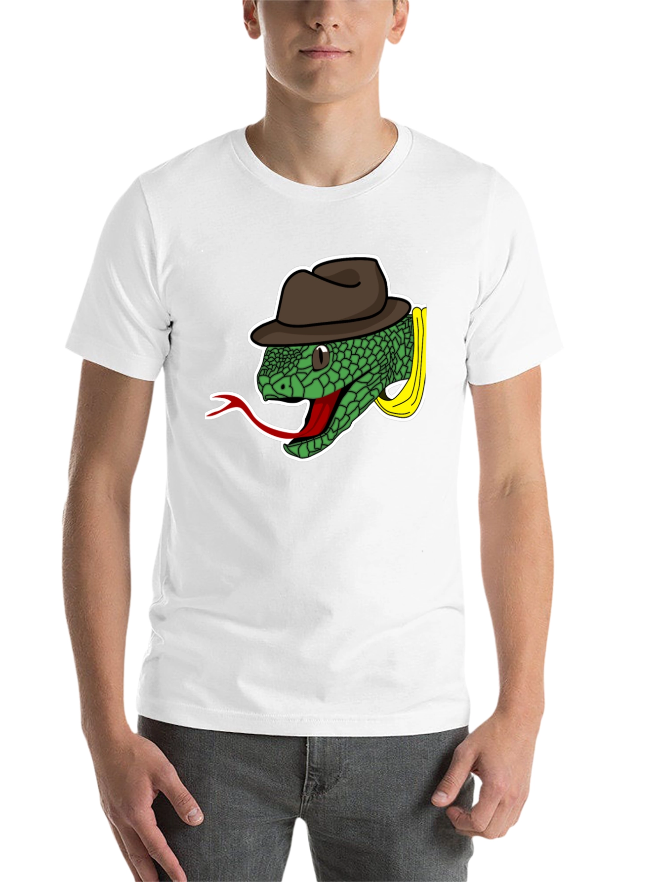 Black Snake with Fedora T-Shirt view 14