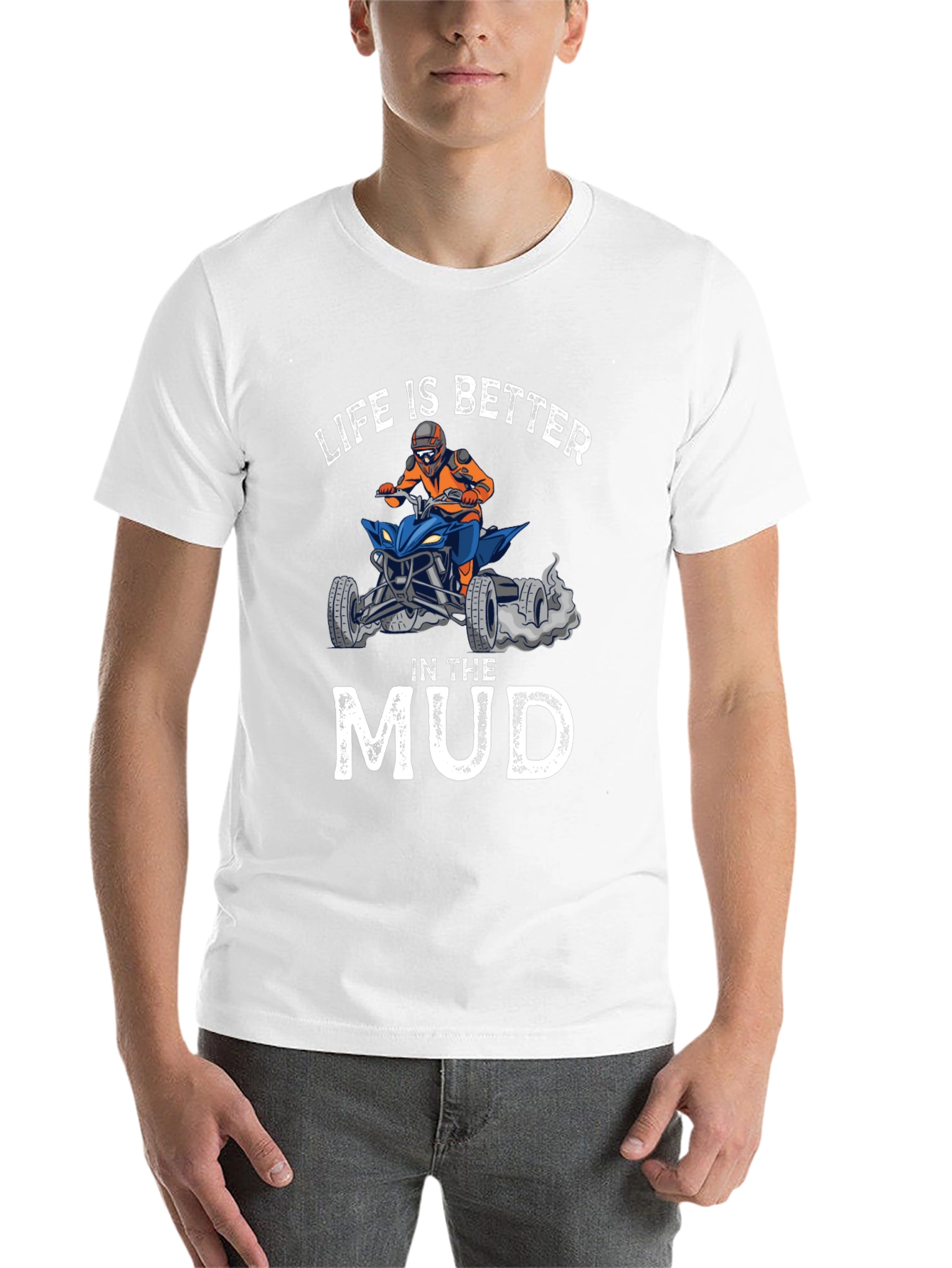 Black Life is Better in the Mud ATV T-Shirt view 14